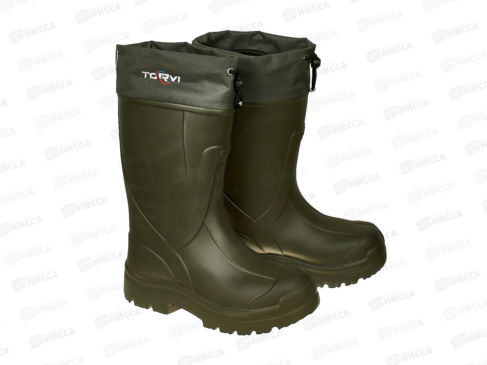 Сапоги TORVI из п/м ЭВА с подош ТЭП и с 4х-м вкл мех -45 Олива р.40-41