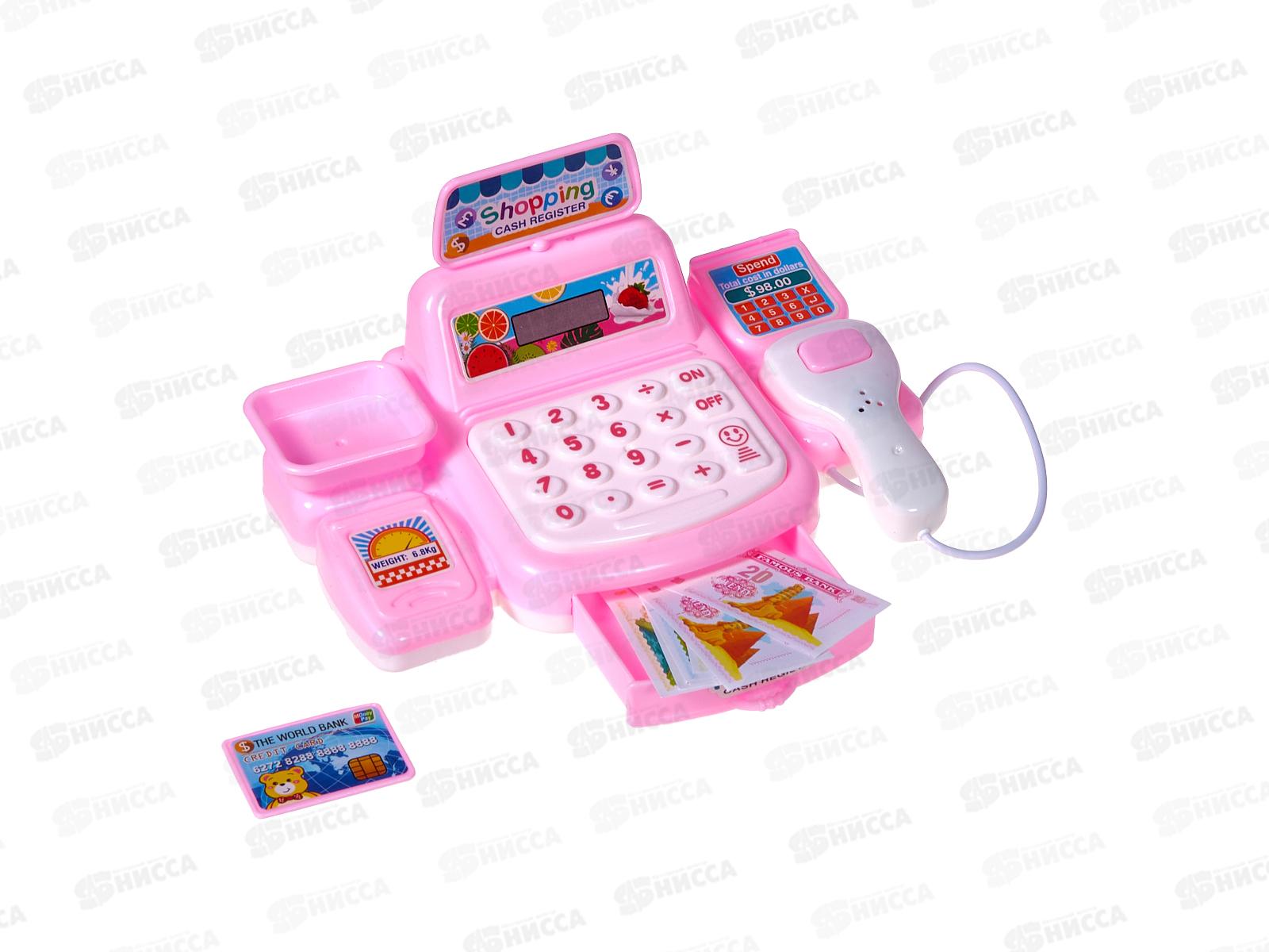 Набор &quotСупермаркет&quot 2217330 цвет розовый, касса, сканер, весы, в пакете 25*23*8см