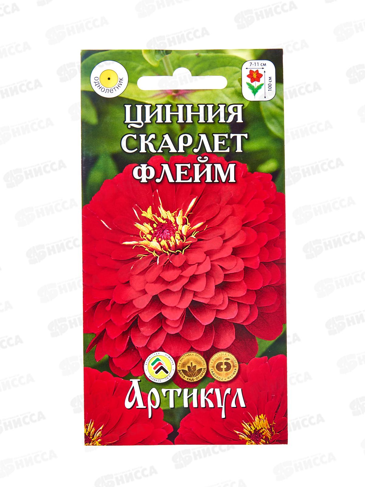 Цинния Скарлет Флейм изящ 0,3г *10  АРТ +