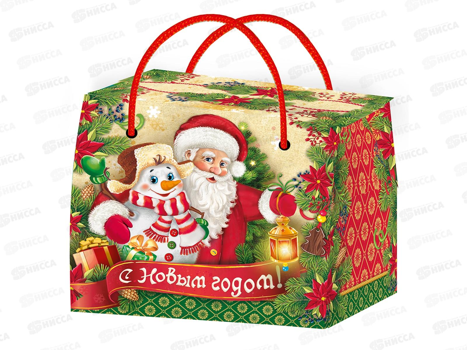 Коробка картонная 0,8кг Презент 0,8 веревочные ручки 170*120*140 *100