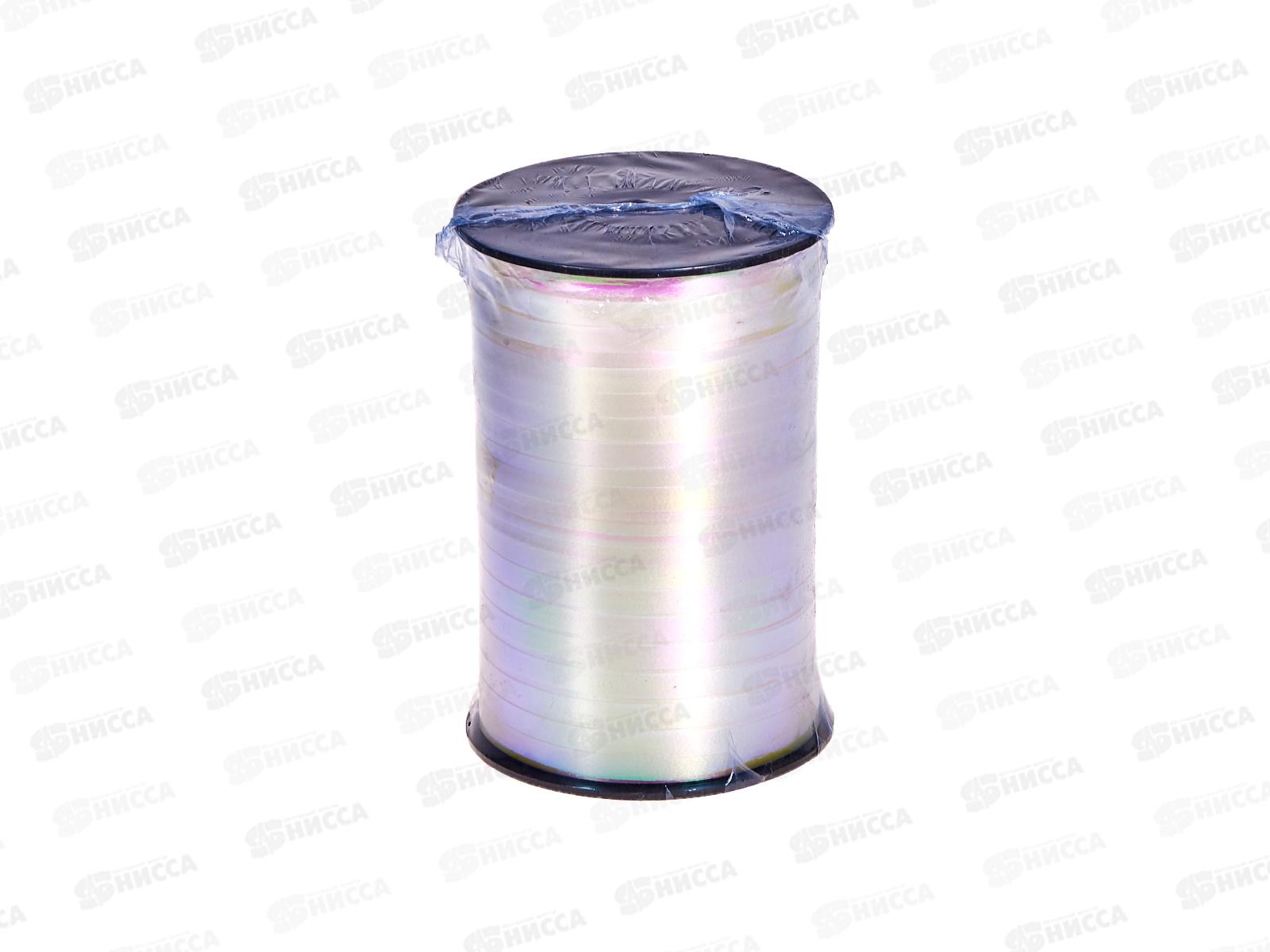 Лента подарочная Fiesta перламутр 5мм/250м белый с розовым оттенк SR-11 *1