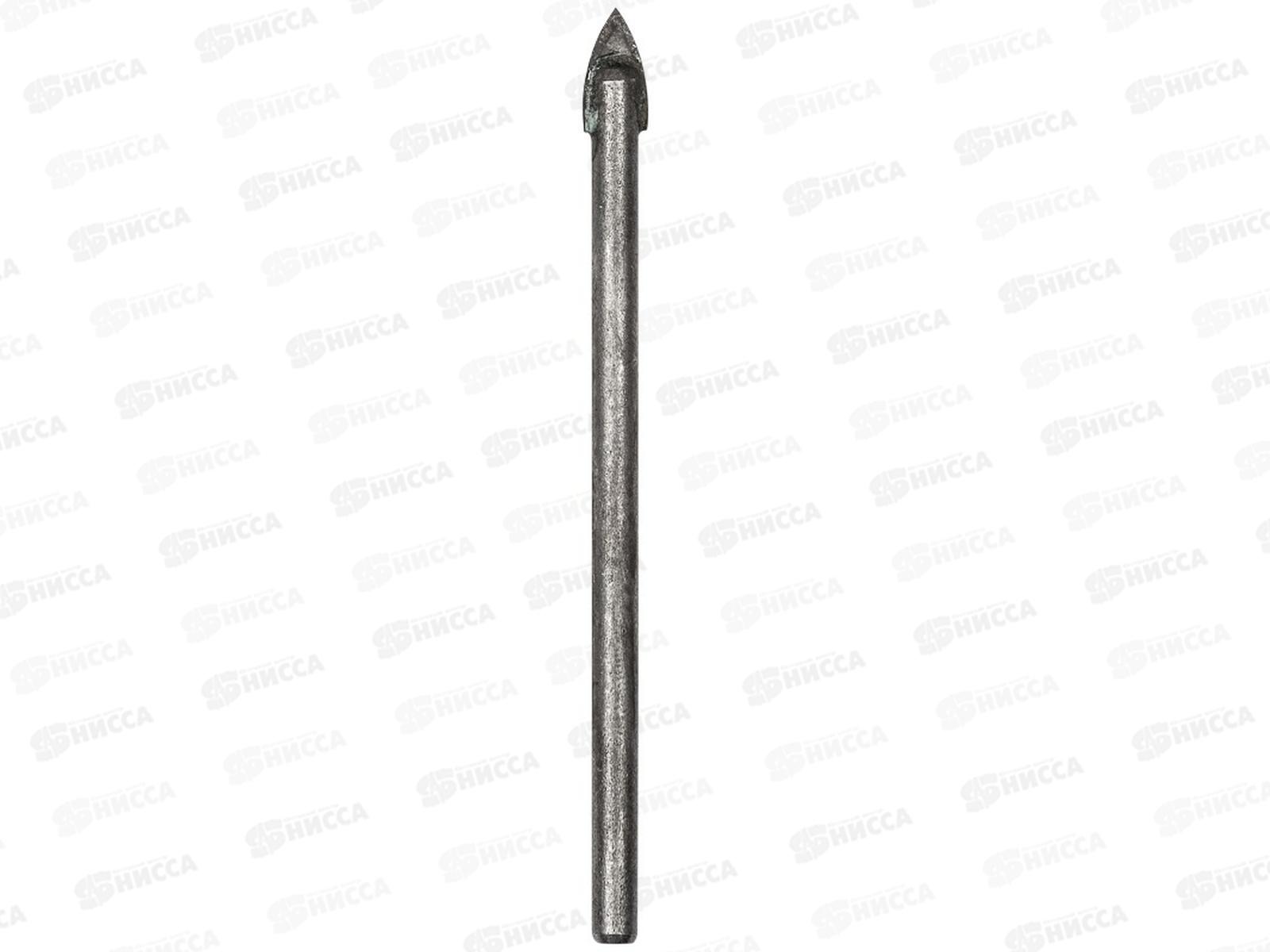 Сверло по стеклу и керамике  5мм, 2 грани, цилиндрический хвостовик Kranz, KR-12-6803