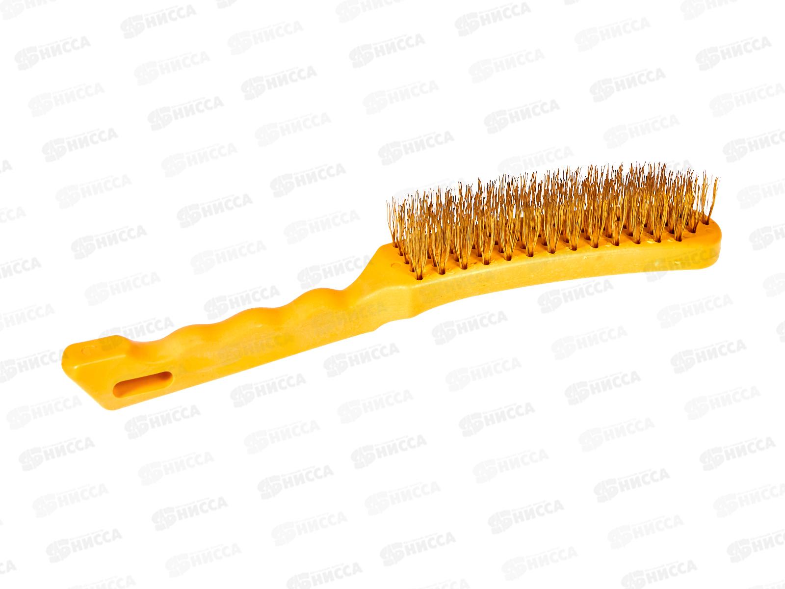 Щетка по металлу с пластиковой ручкой, 5 рядов, 260мм KRANZ, KR-91-1256