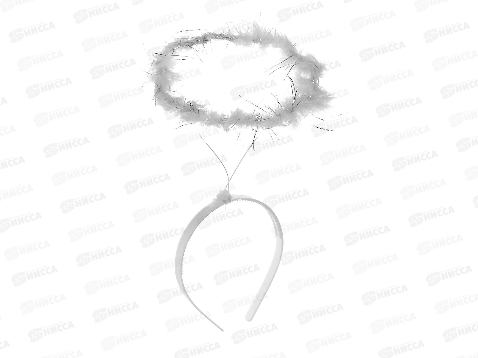 Ободок карнавальный &quotНимб&quot белый 776-352