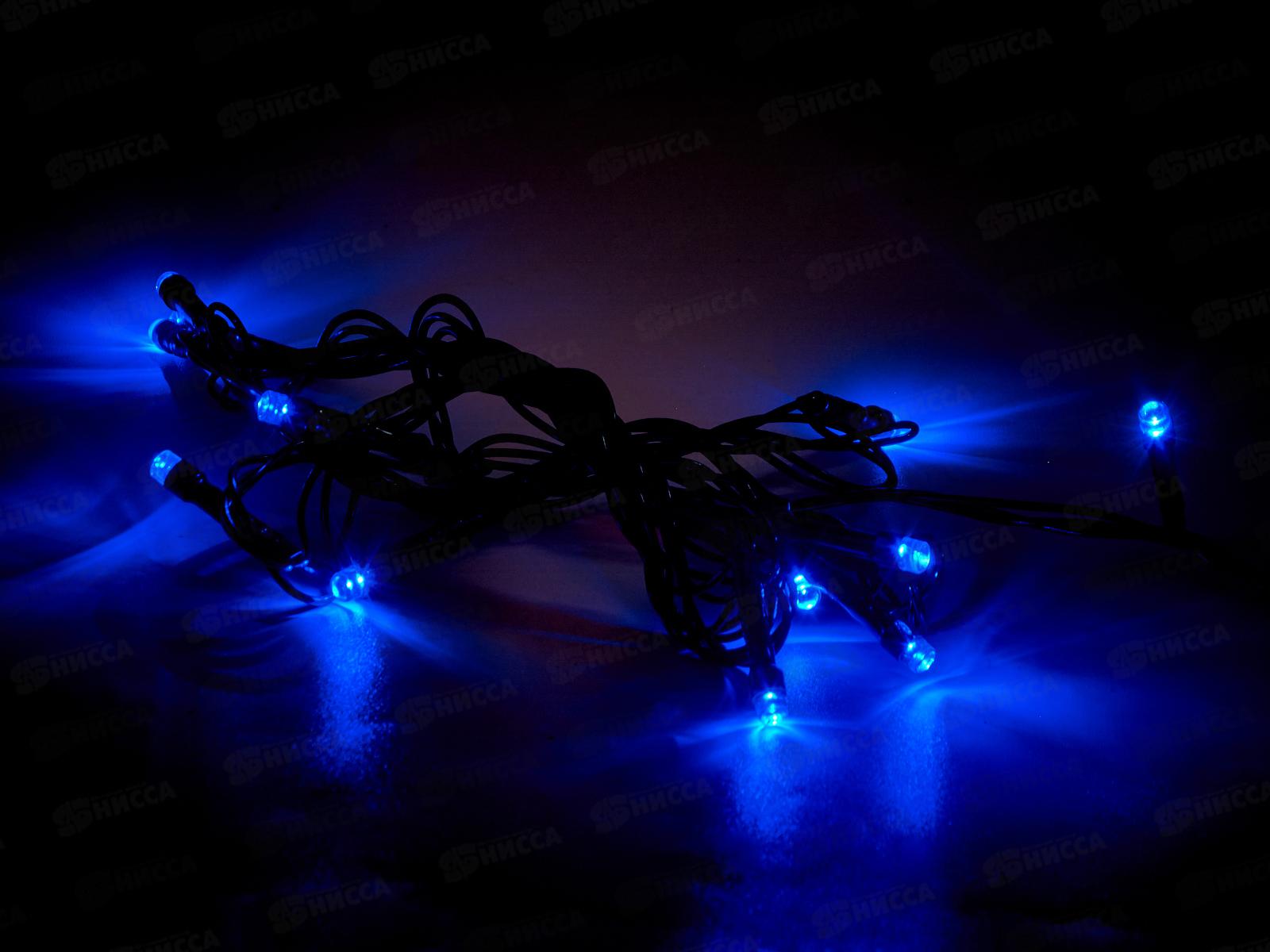 Гирлянда 1,5м 12LED 8 реж синий 130-344