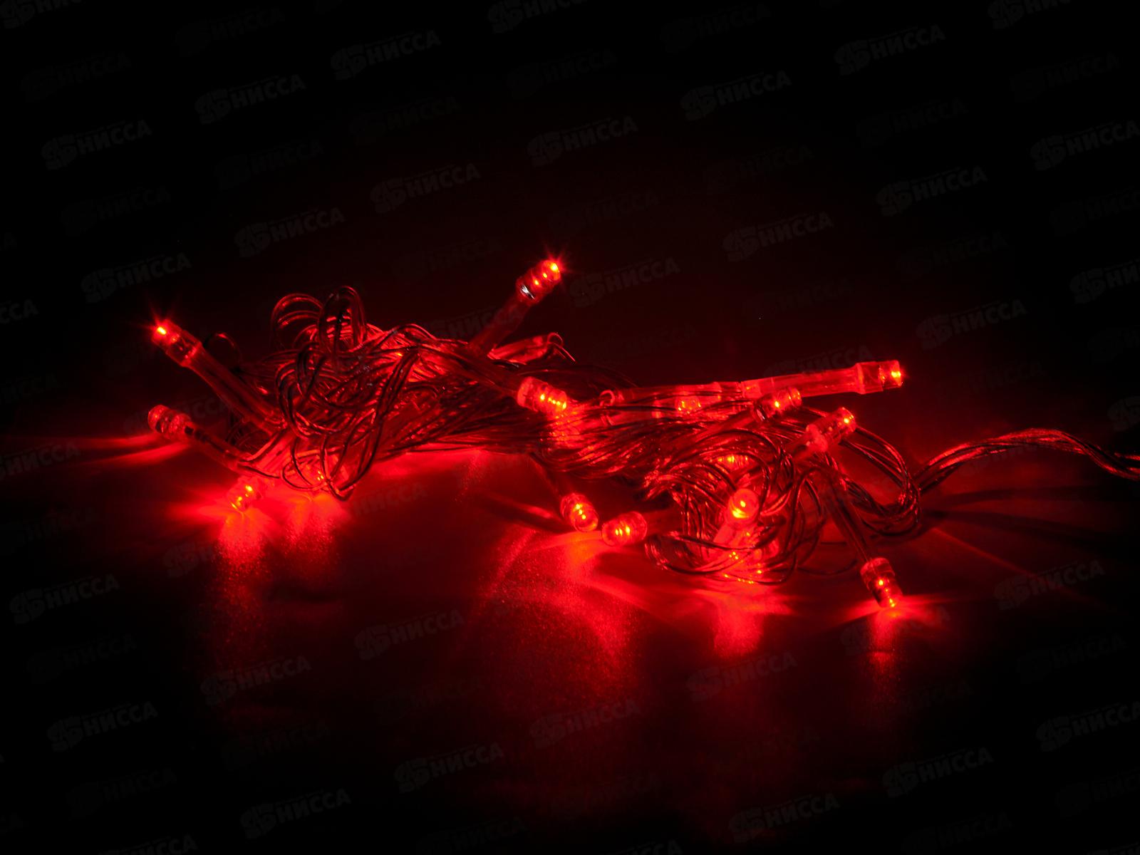 Гирлянда 2,5м 24LED 8 режимов  красный 130-316
