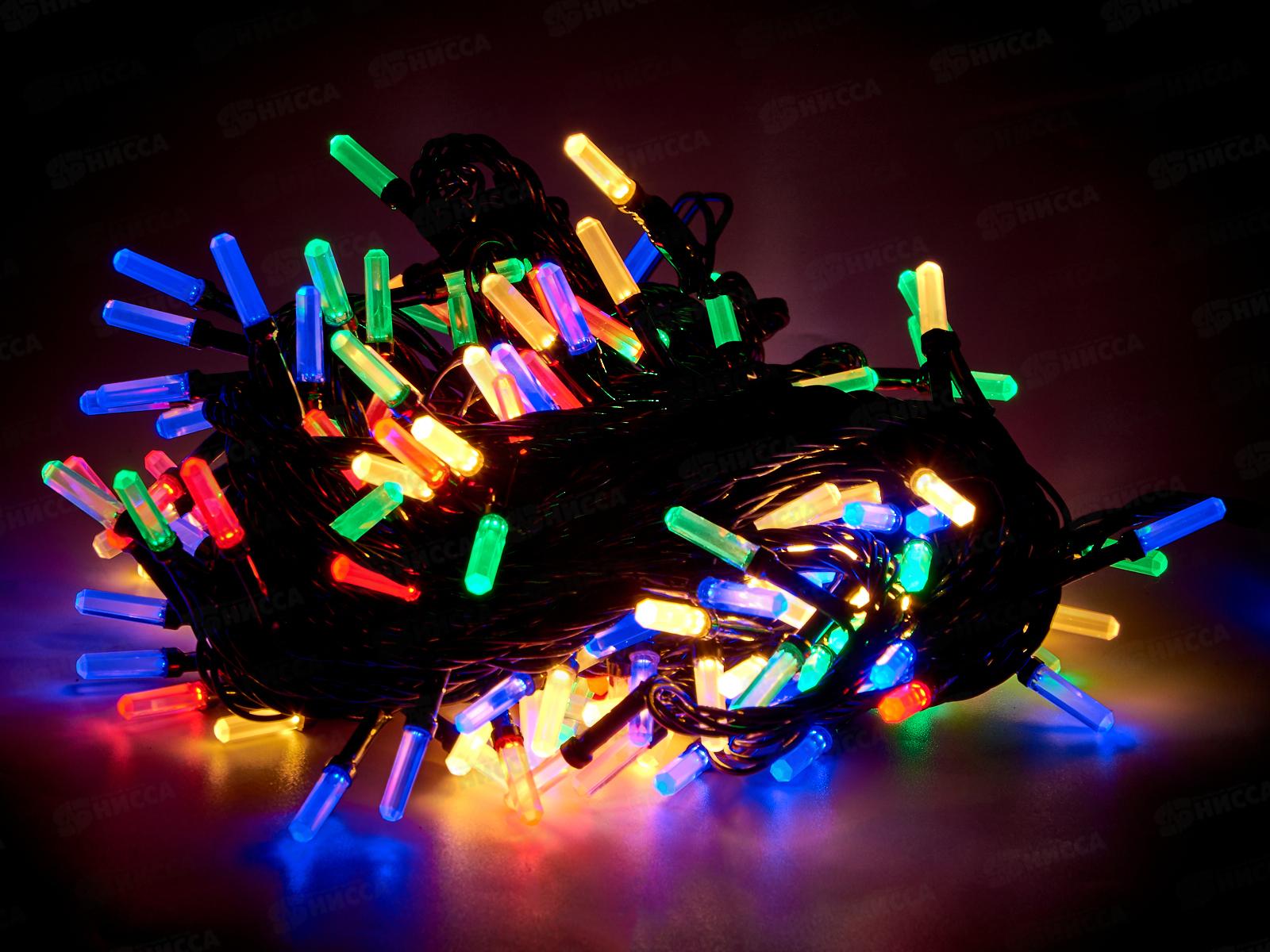 Гирлянда 16м Кристаллы 180LED 8 режимов  мульти 125-043