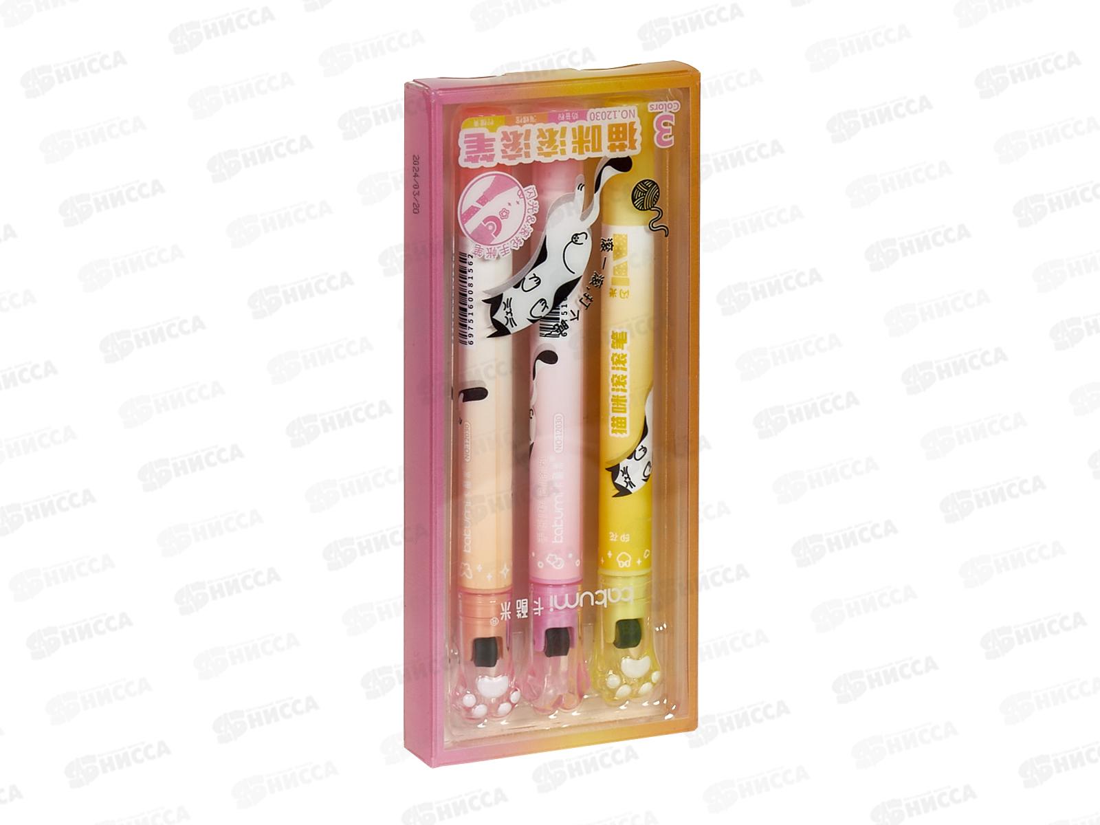 Набор маркеров-линеров двухстороние перламутрогвые Котики 3 цвета *1