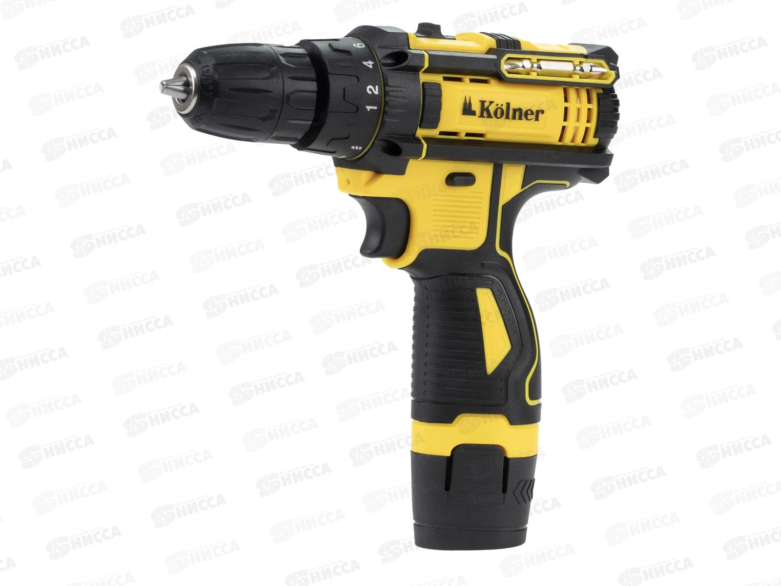 Дрель-шуруповерт аккумуляторная 12В 29Нм 0-350/1350, Kolner KCD 12/2C  *10
