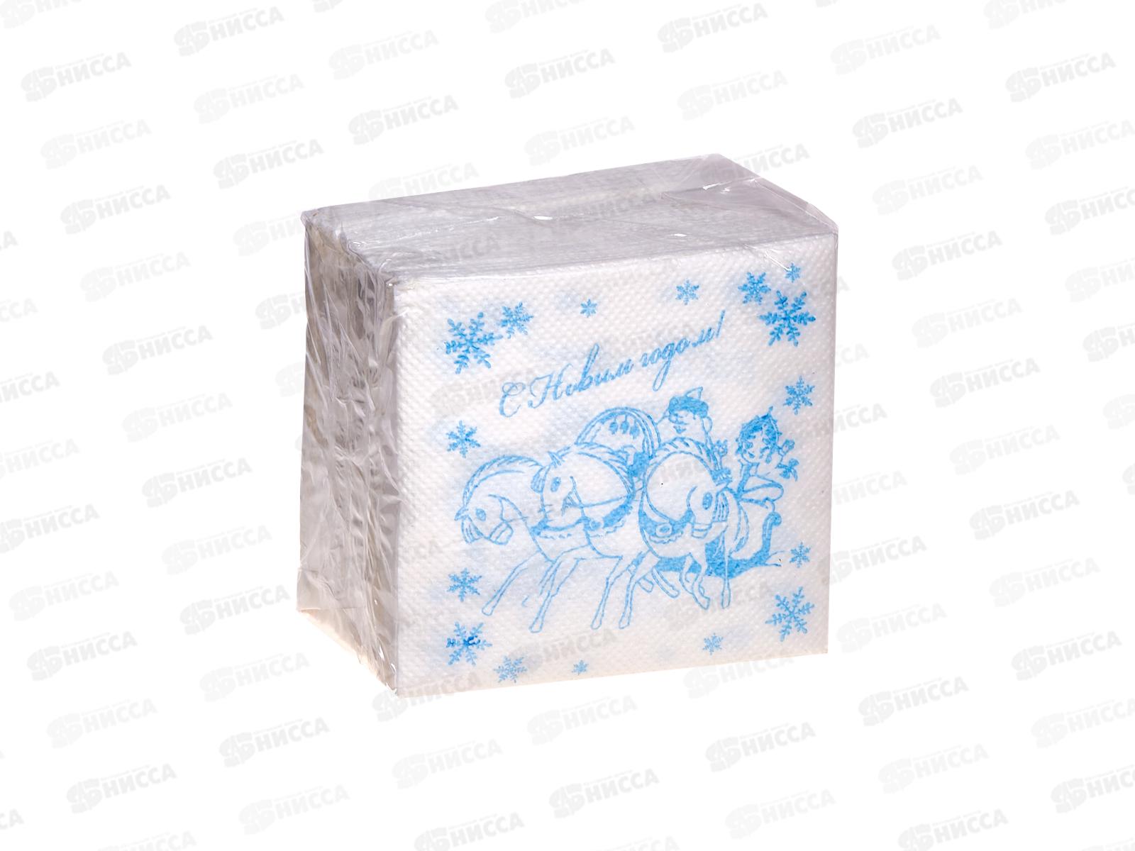 Салфетки ДЕКОР 100шт тройка лошадей *32