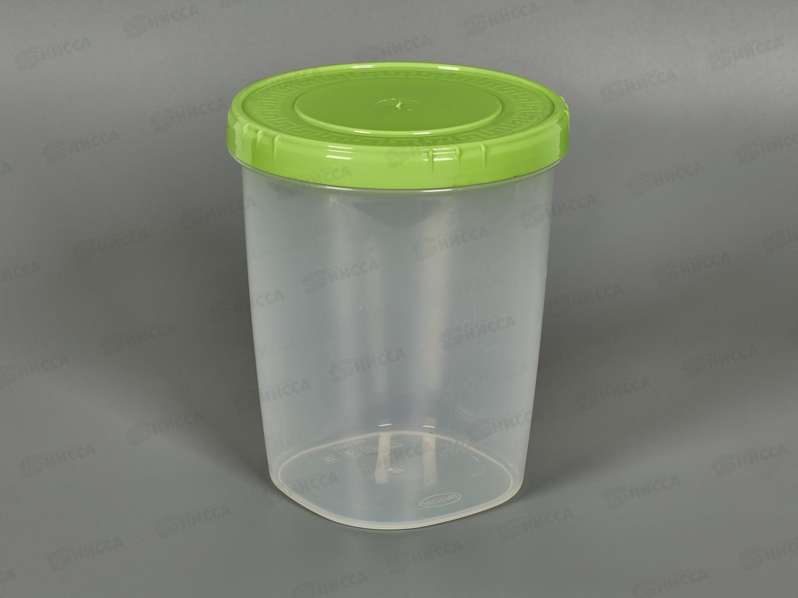 Емкость (Банка) 1250мл Салатовая крышка *30  ИНТ