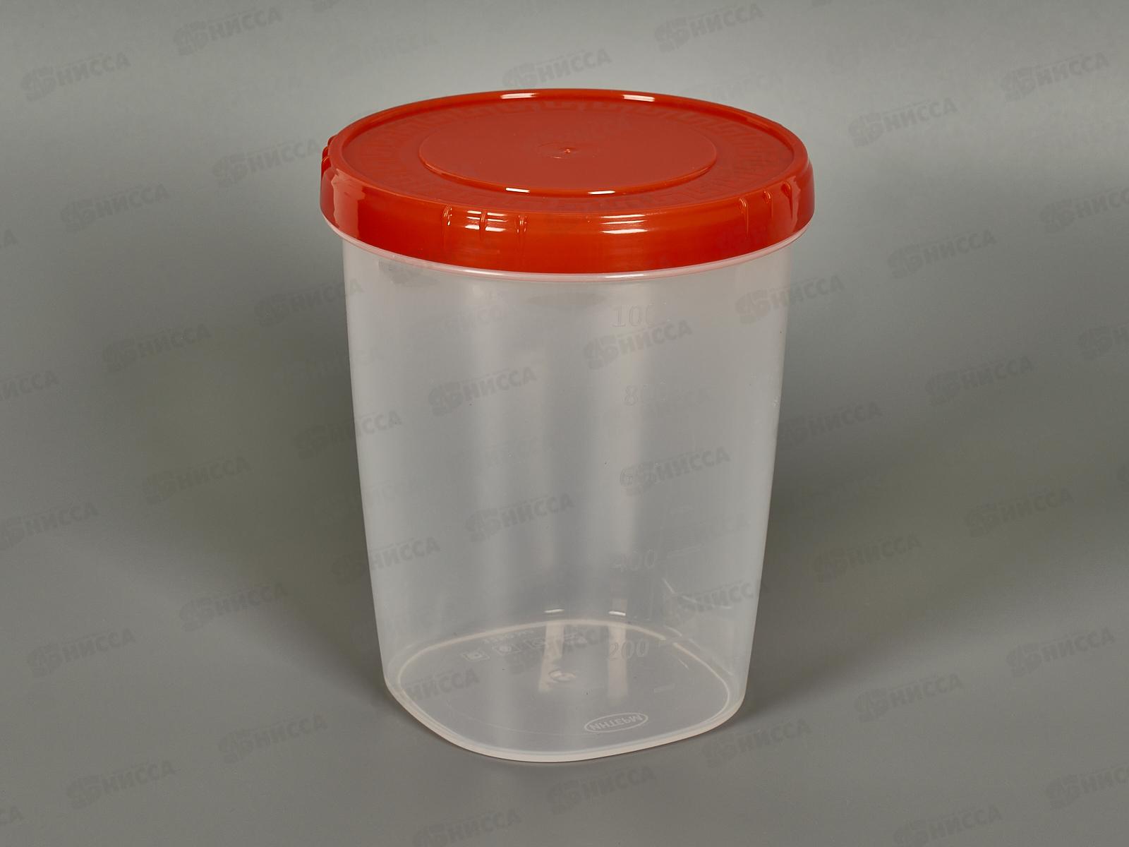 Емкость (Банка) 1250мл Оранжевая крышка *30  ИНТ