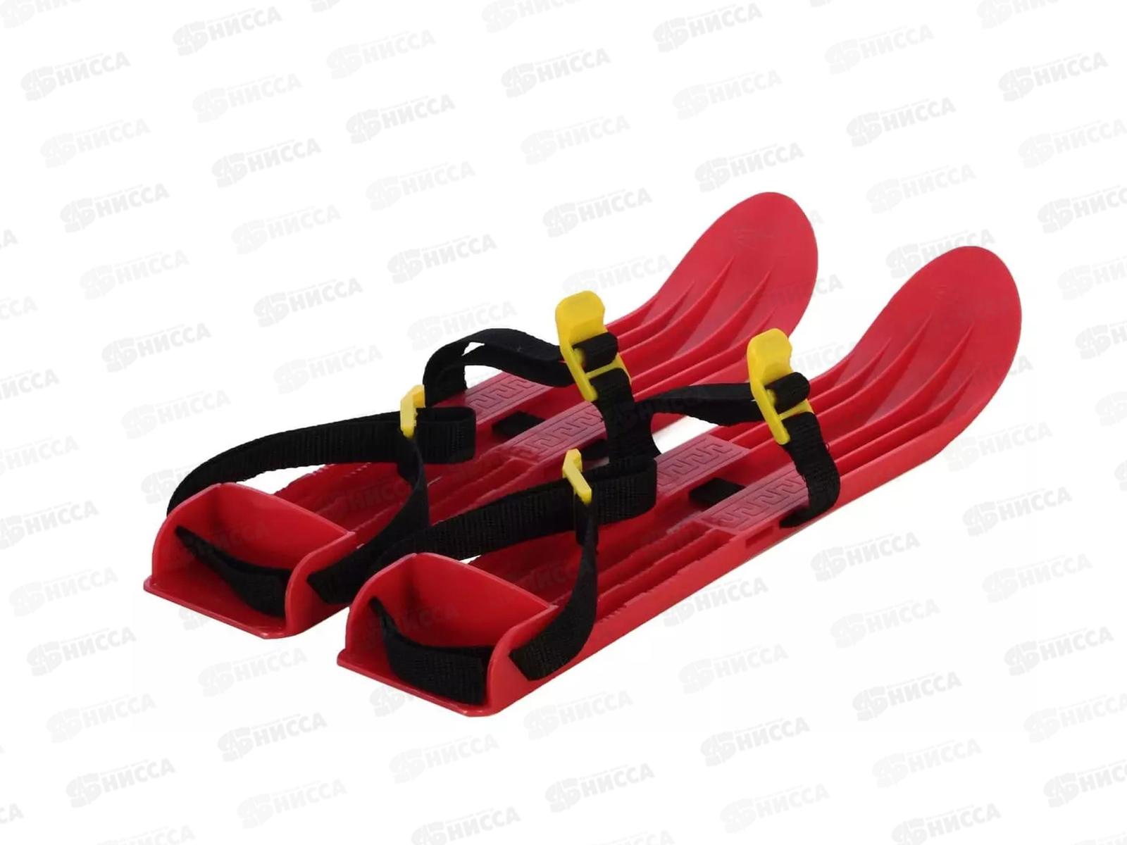 Мини-лыжи красные с пластиковыми креплениями ИНТ
