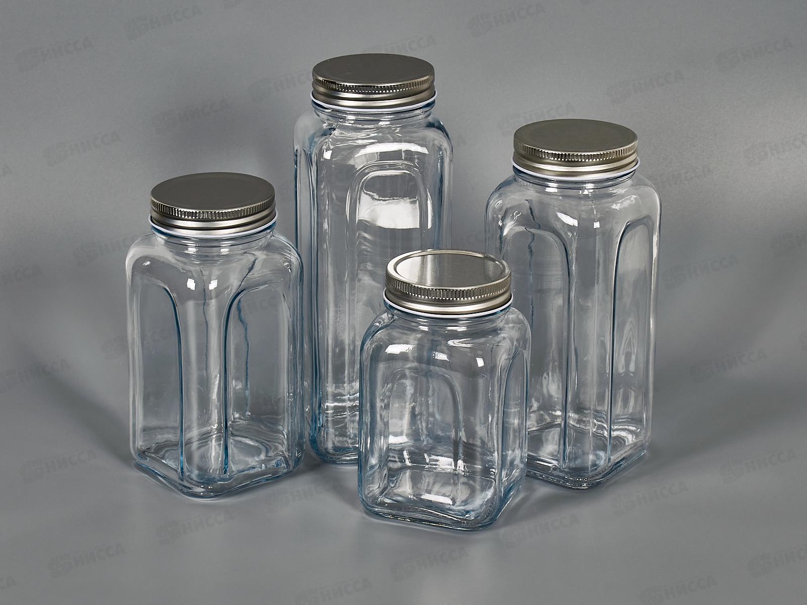 Банка CANDY с крышкой набор 4шт (660мл, 820мл, 980мл, 1140мл) 3007/SE3007GCL