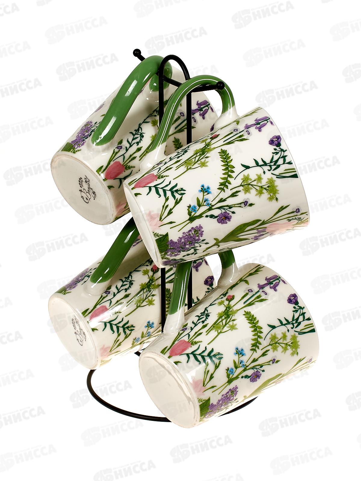 Набор 202365 4 кружки 380мл на металлическом стенде *6