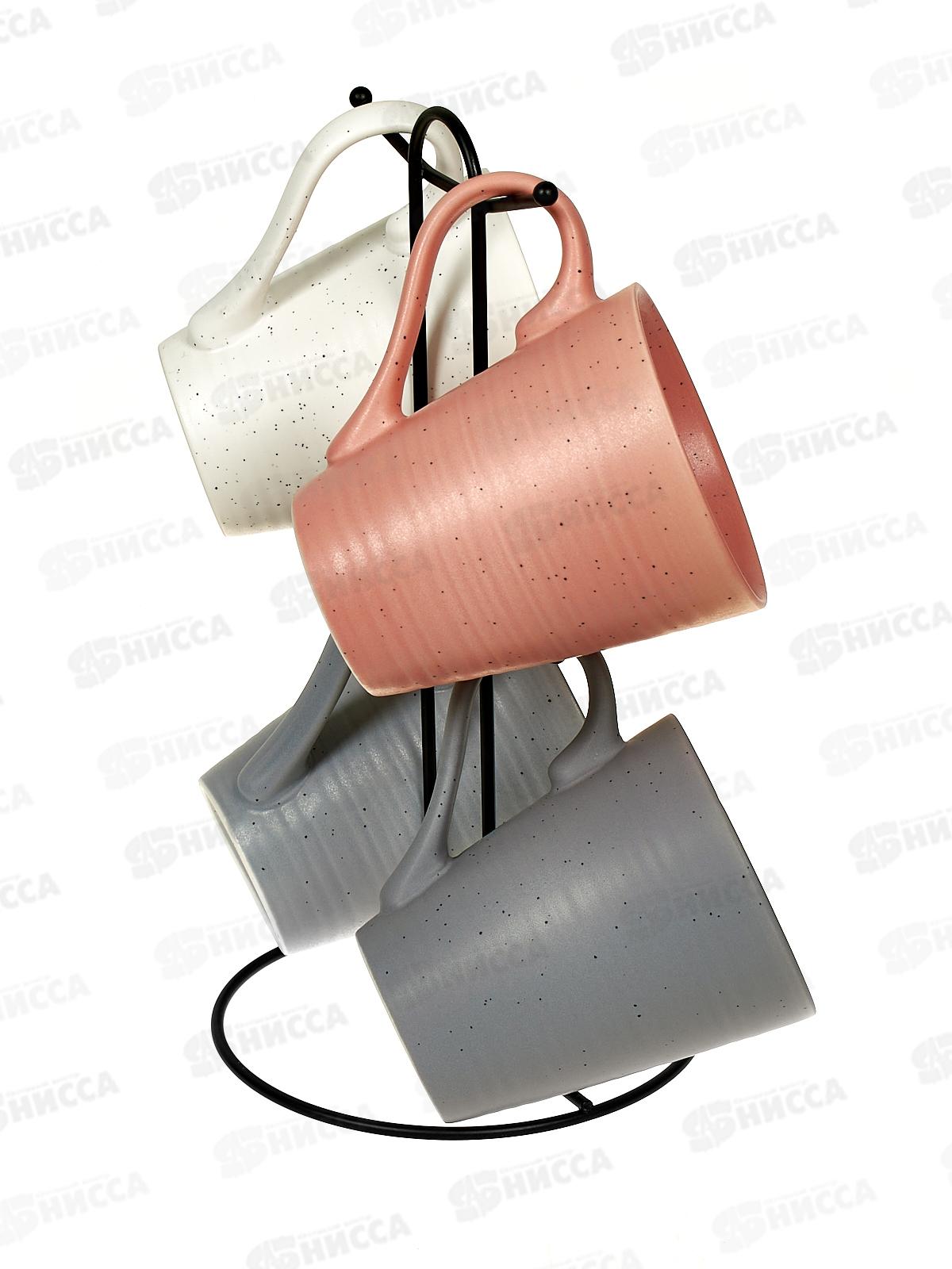 Набор 202373 4 кружки 380мл на металлическом стенде *6