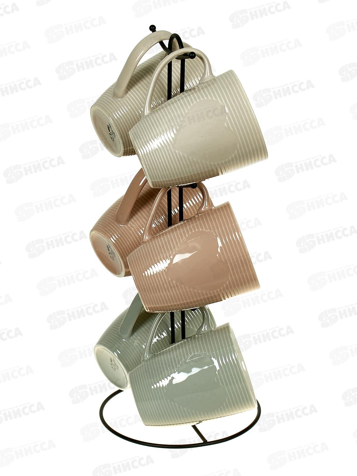 Набор 202376 6 кружки 430мл на металлическом стенде *6