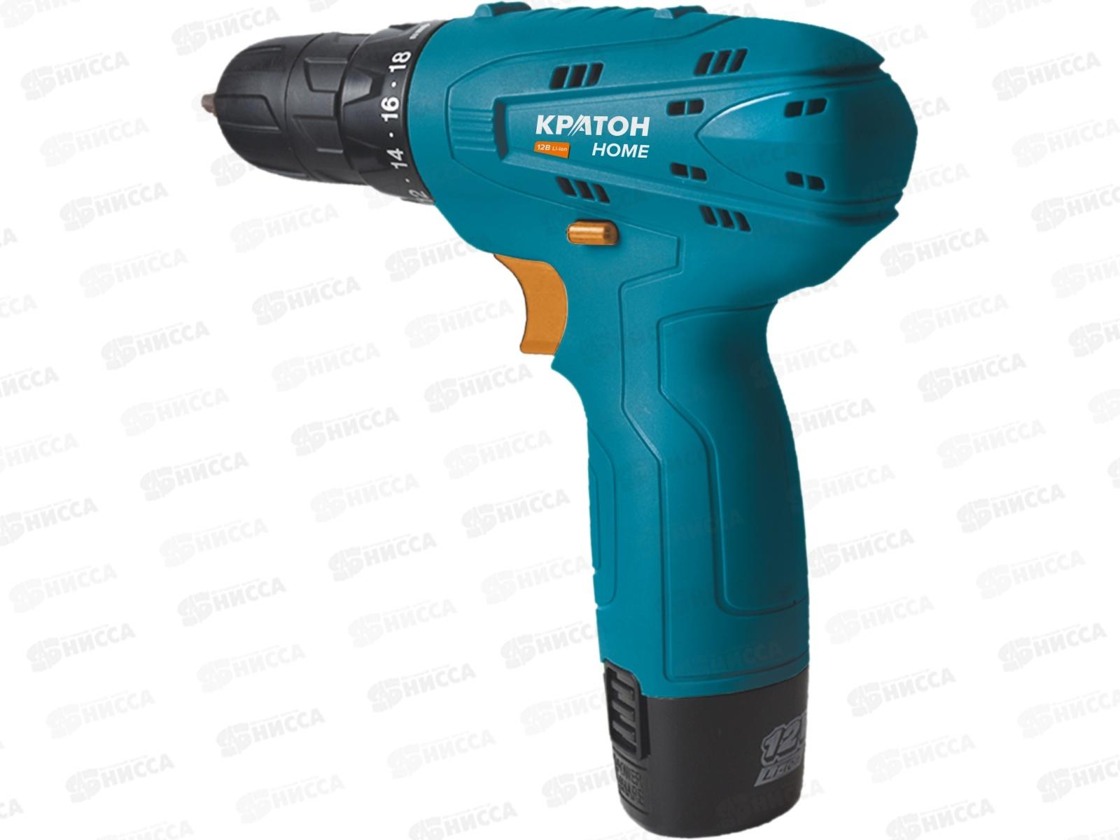 Дрель-шуруповерт аккумуляторная 12В, Кратон Home (31101061), CDH-12-Li-1.5