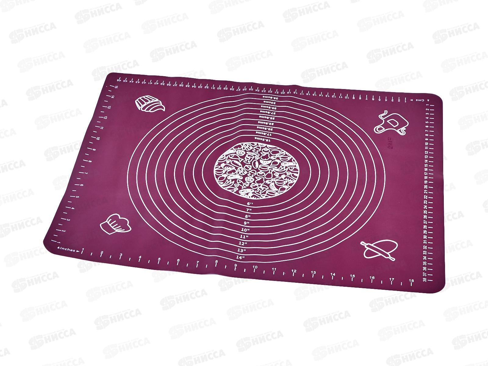 Коврик для раскатки выпечки теста 40*50см силиконовый 6001-41