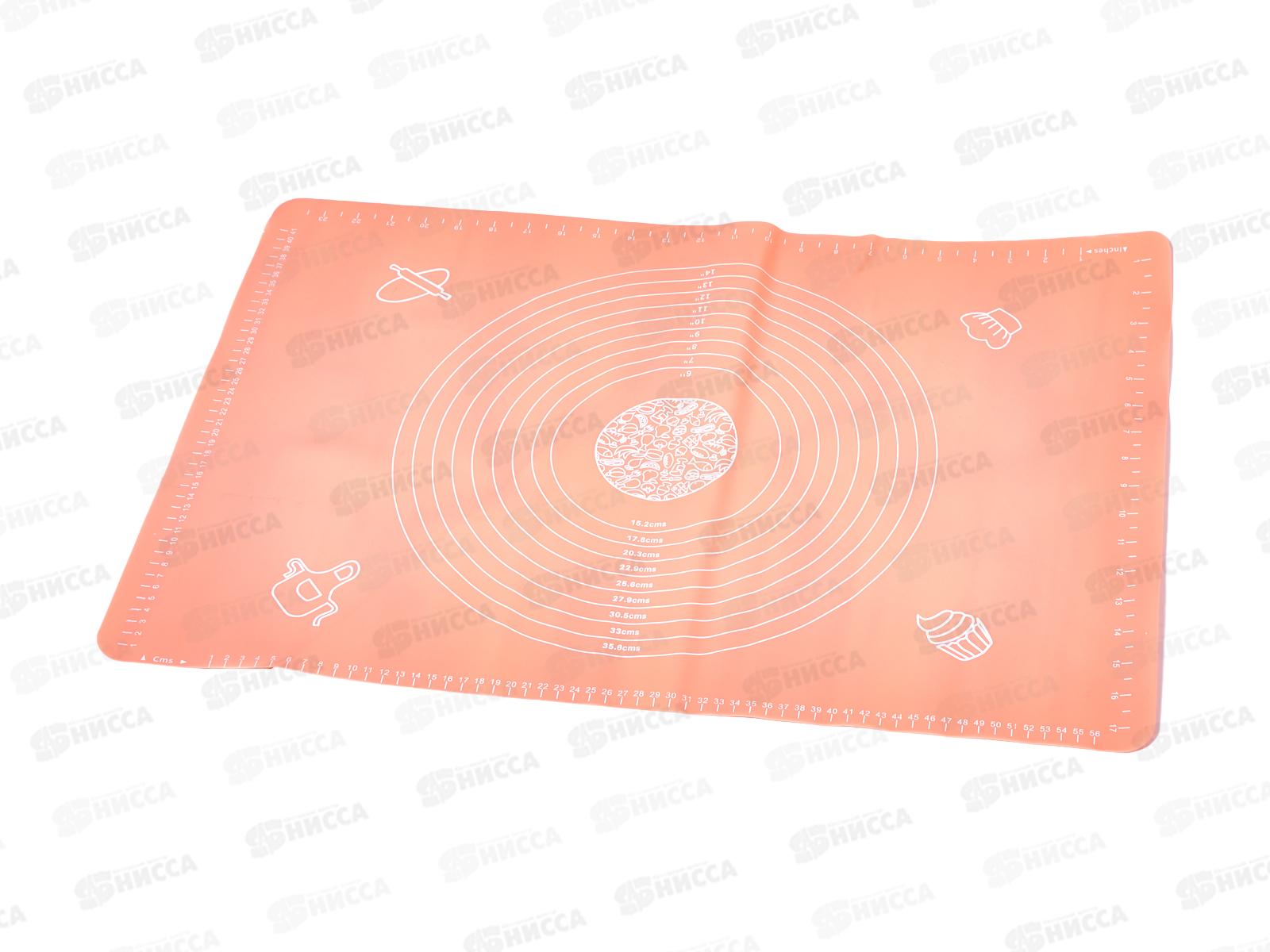 Коврик для раскатки выпечки теста 45*65см силиконовый 6001-43