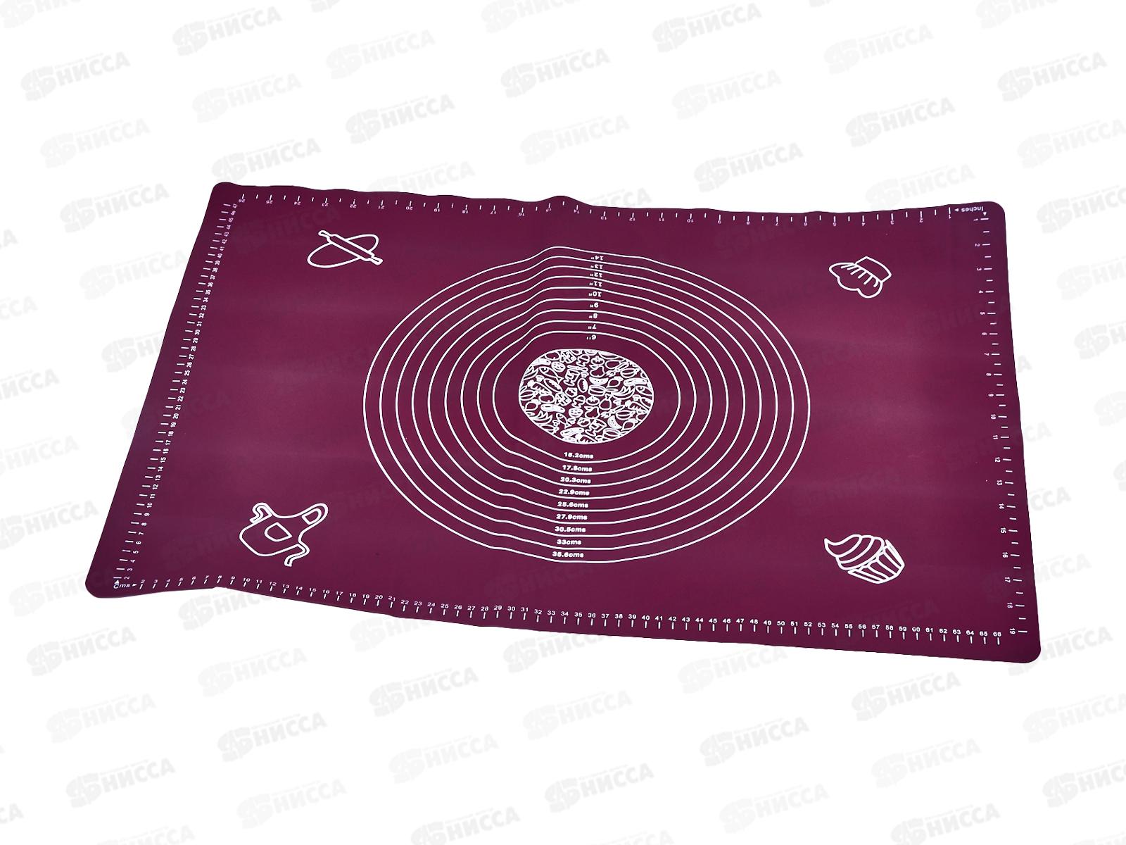 Коврик для раскатки выпечки теста 50*70см силиконовый 6001-44