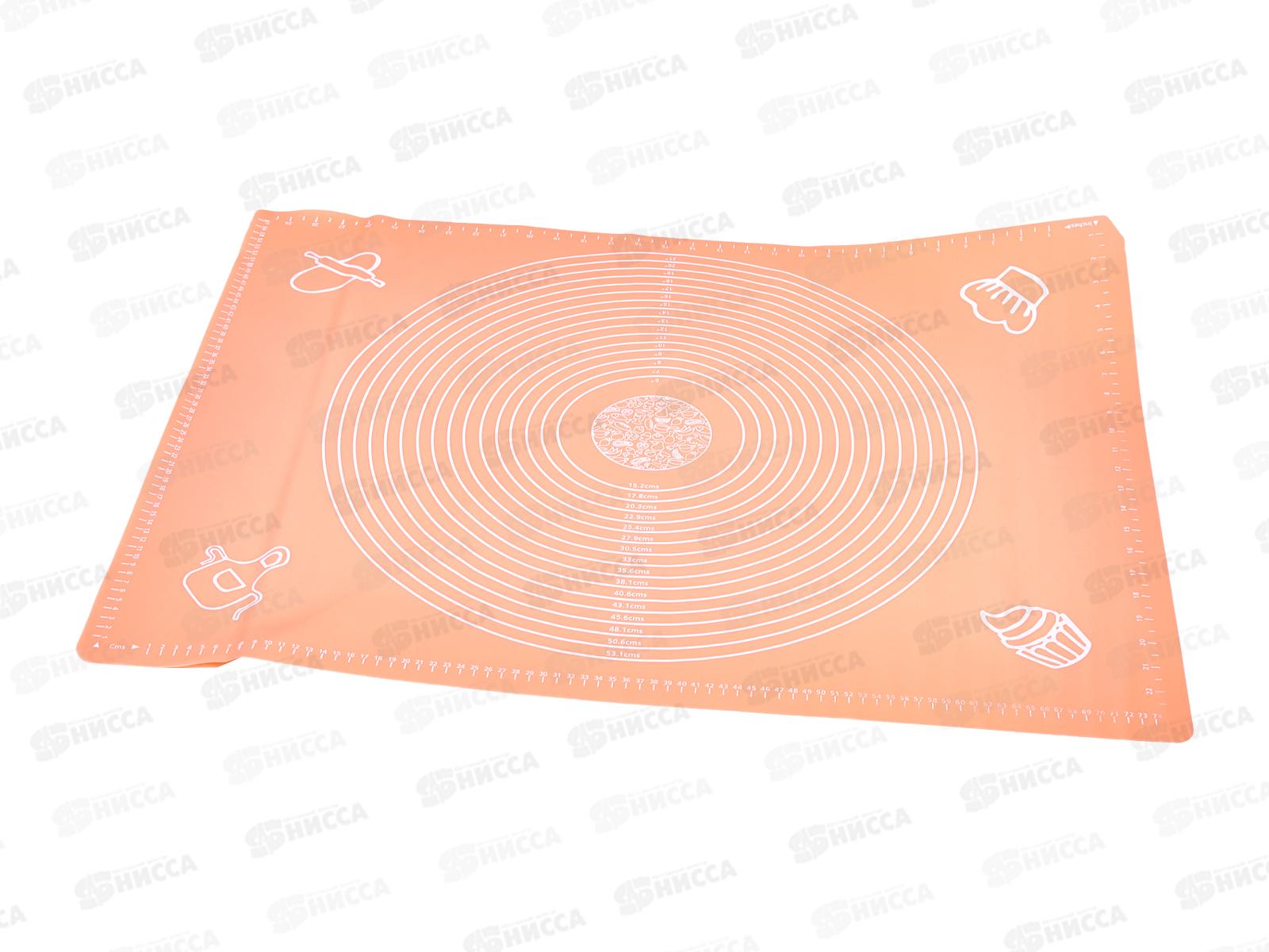 Коврик для раскатки выпечки теста 60*80см силиконовый 6001-46