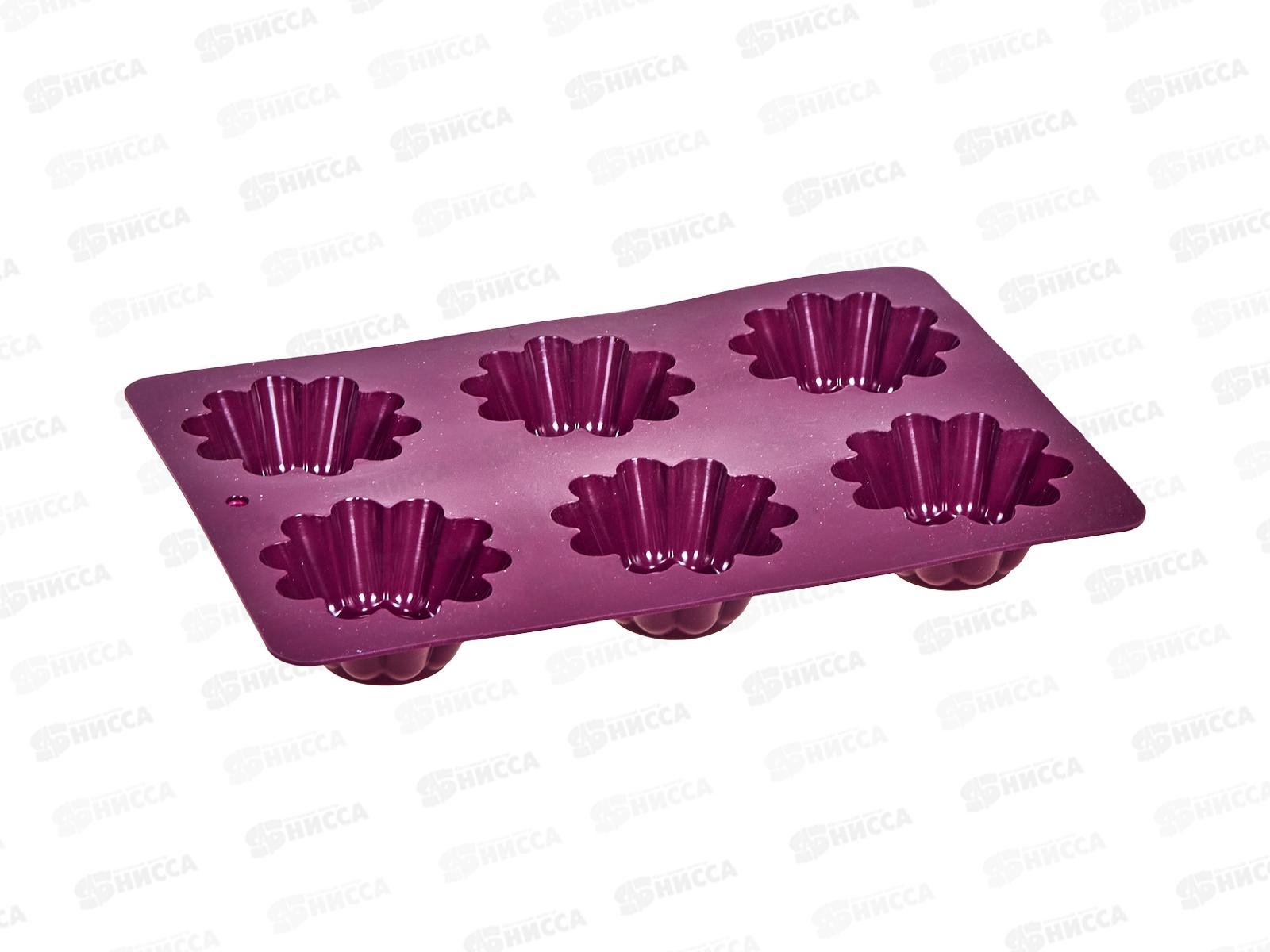 Форма силиконовая для выпечки 6ячеек 25*18*3см 6001-02 *10