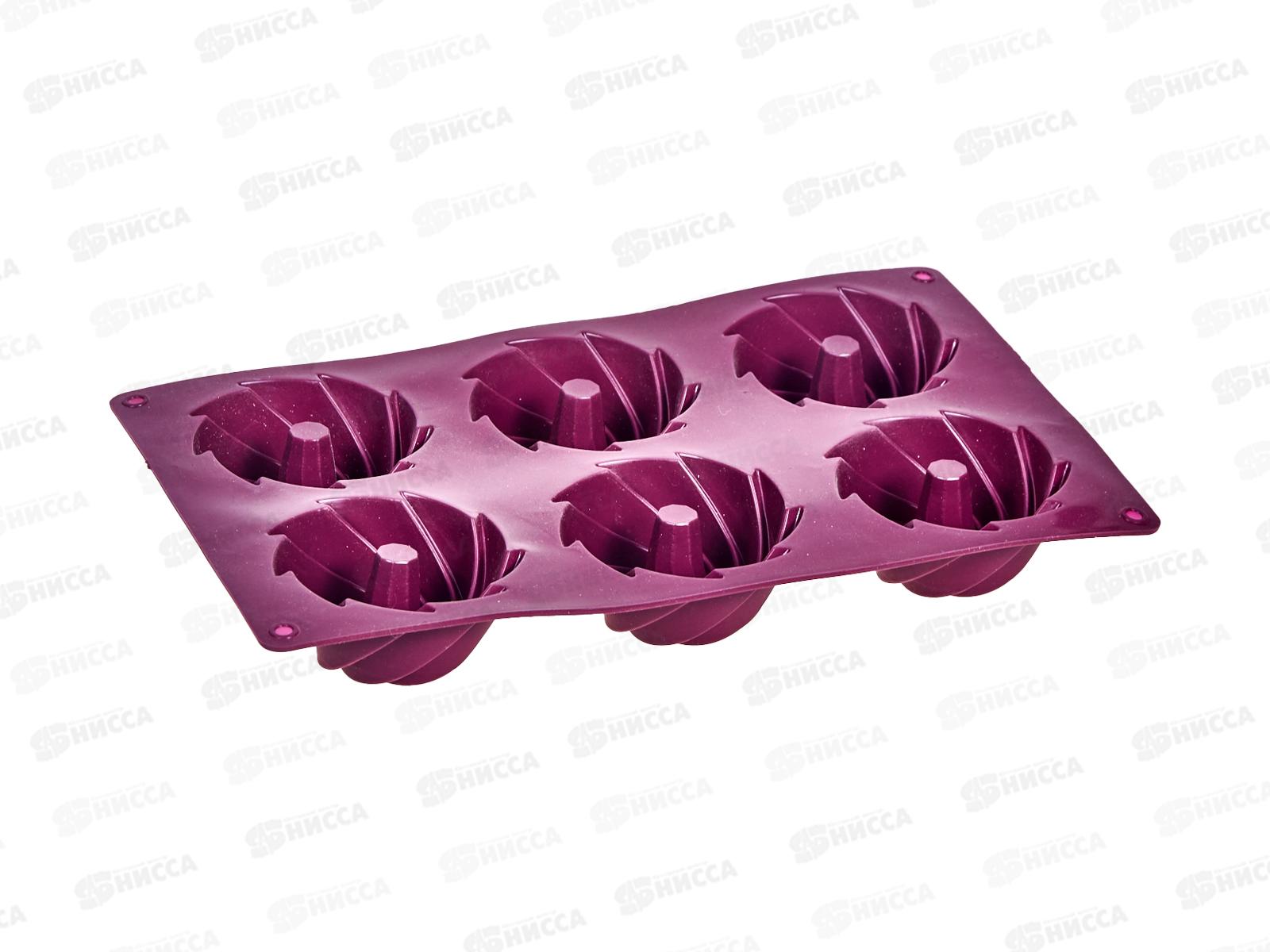 Форма силиконовая  для выпечки 6ячеек 28*17*3,5см 6001-04 *10