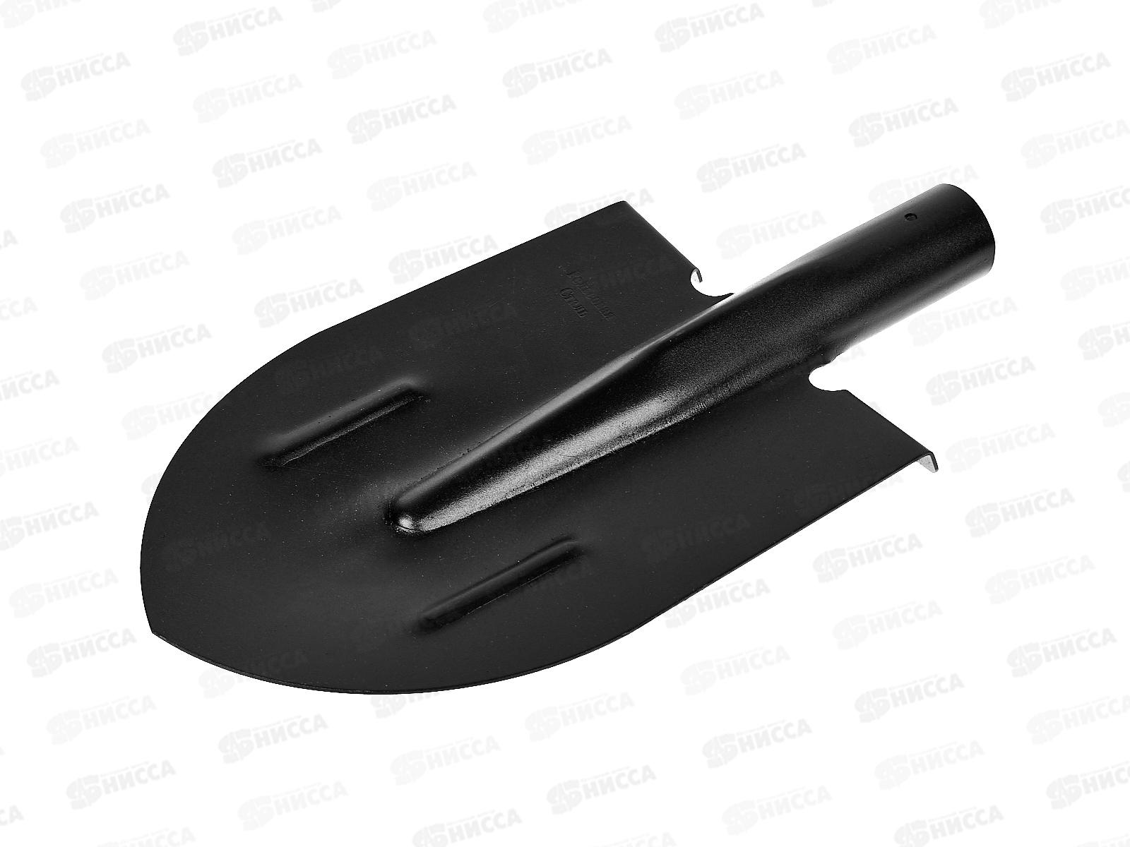 Лопата штыковая ЛКО, 215х394 с ребрами жесткости (рельсовая сталь) черная порошковая окраска, ON, 24-02-033