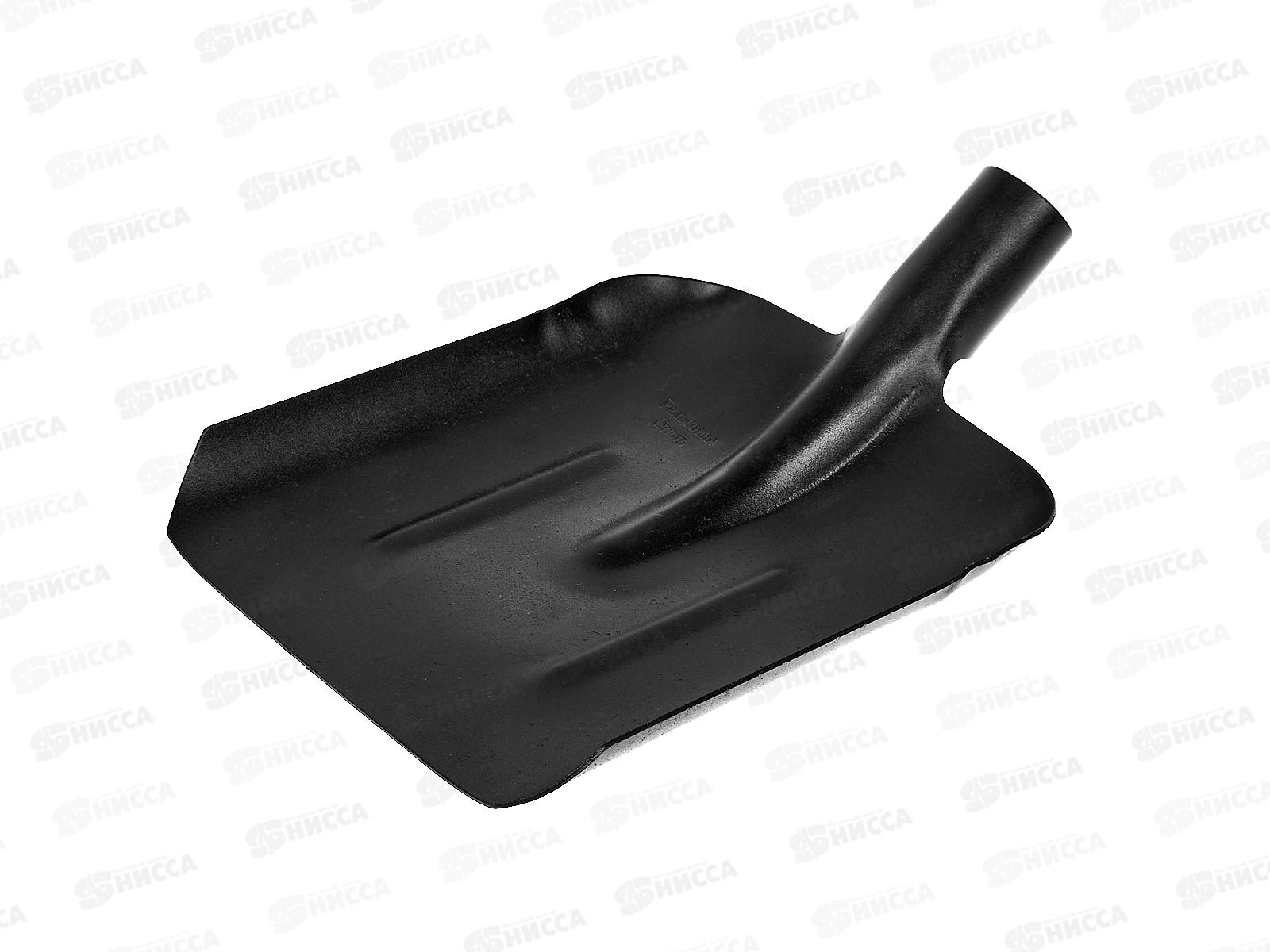Лопата совковая ЛКО, 235х345 с ребрами жесткости (рельсовая стьаль) черная порошковая окраска, 24-02-034