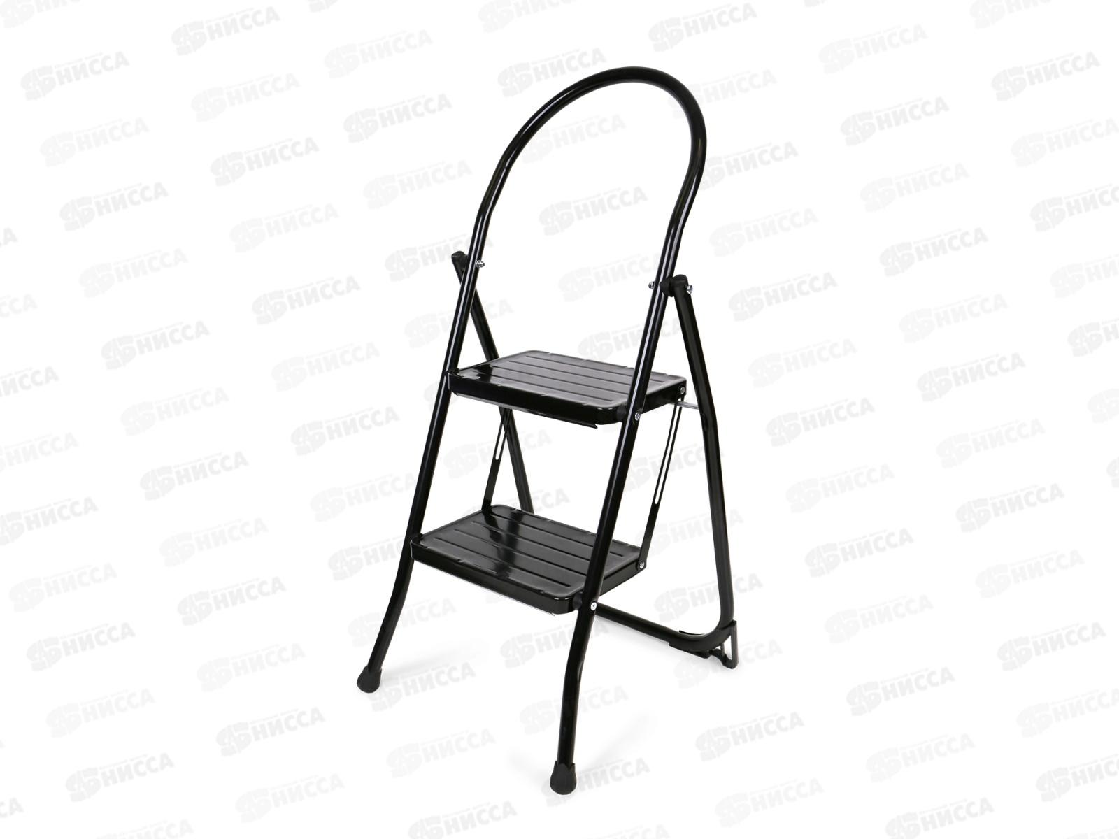 Стремянка с широкими ступенями СМШ2/Ч черный