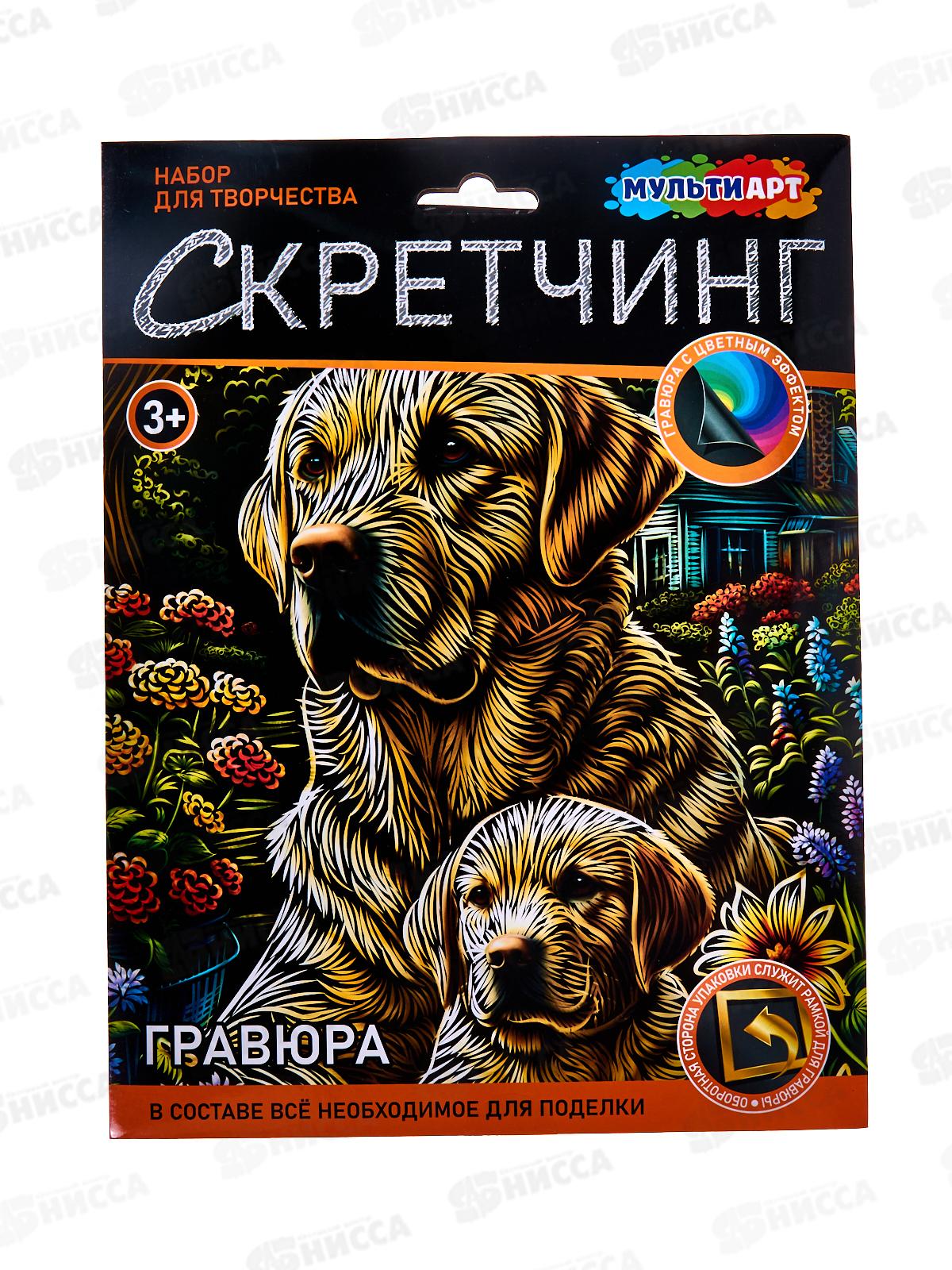 Скретчинг гравюра 18*24см Лабрадоры, SCRETCH-111534, 382034