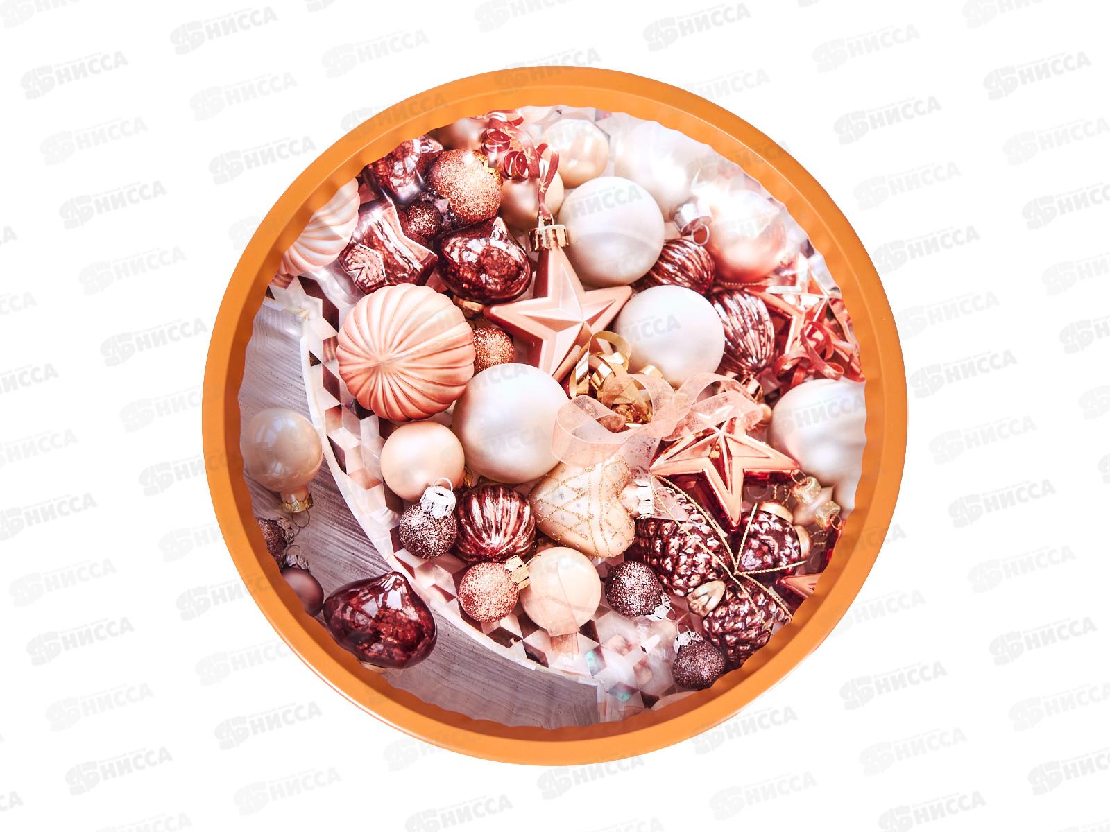 Поднос жестяной Ёлочные украшения, d257х30мм, Х136087  АТМ