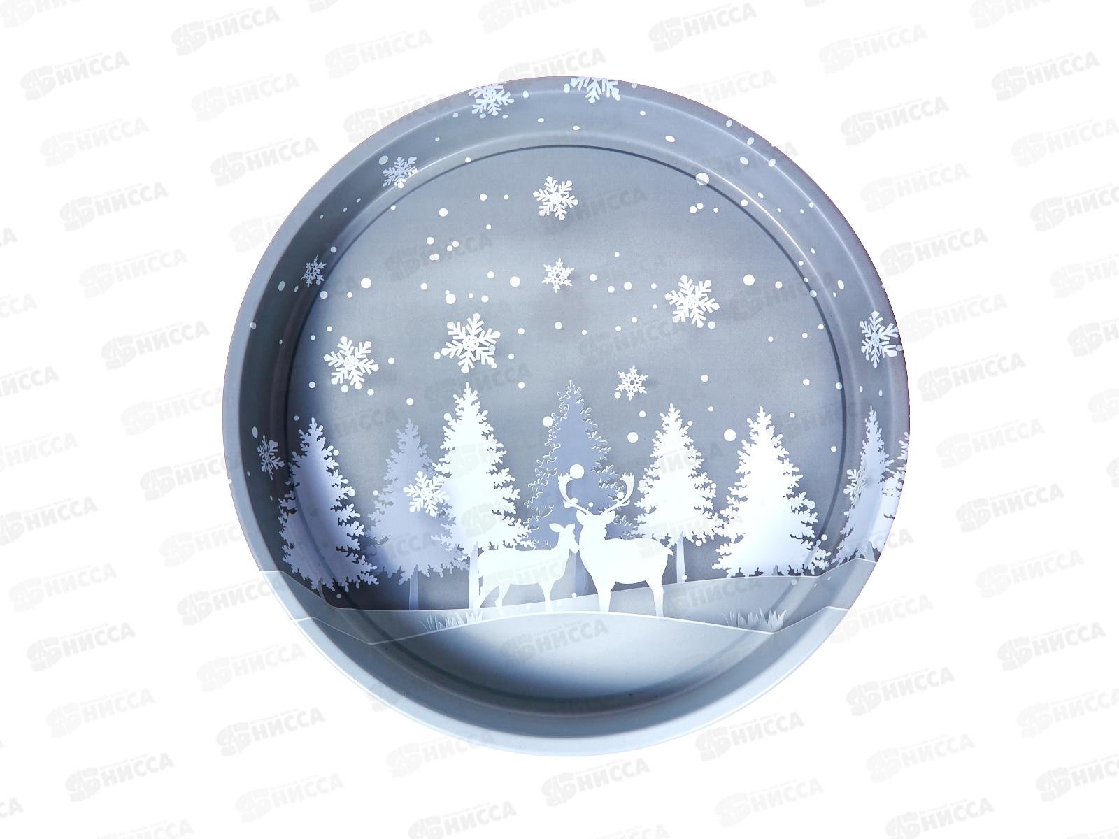 Поднос жестяной Серебряный лес, d333х40мм, 273110  АТМ