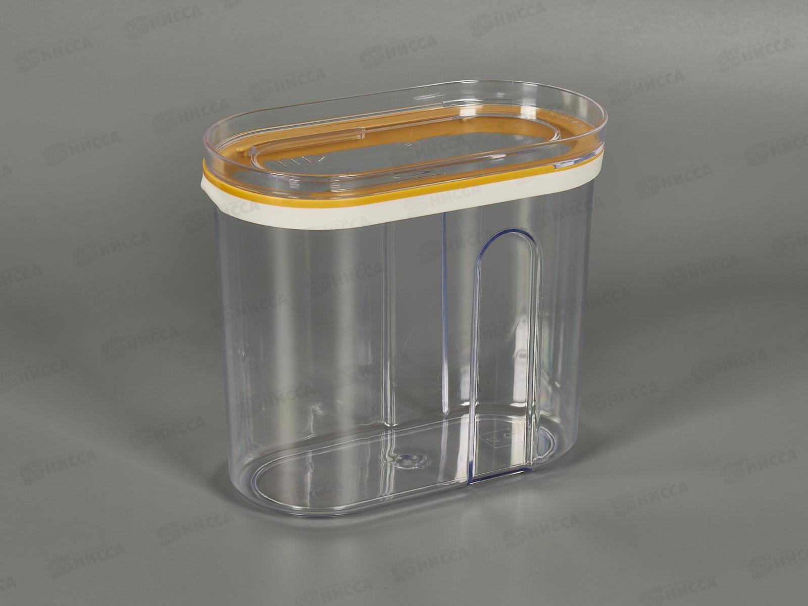 Емкость для сыпучих  продуктов 1л с крышкой  Желтый 435250906 *12 БП
