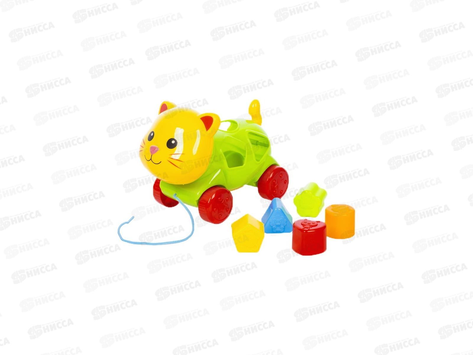 Каталка-сортер &quotКотенок&quot на веревочке, 1002040