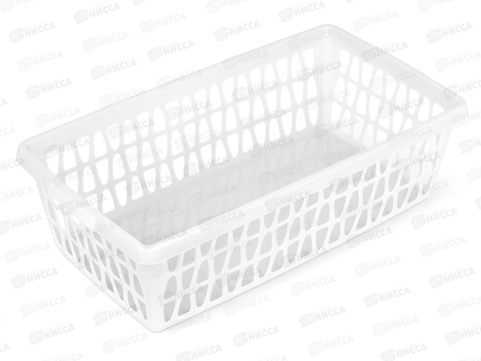 Корзина д/хранения &quotВелетта&quot прямоуг. 25*14*7см С712 Белая *38