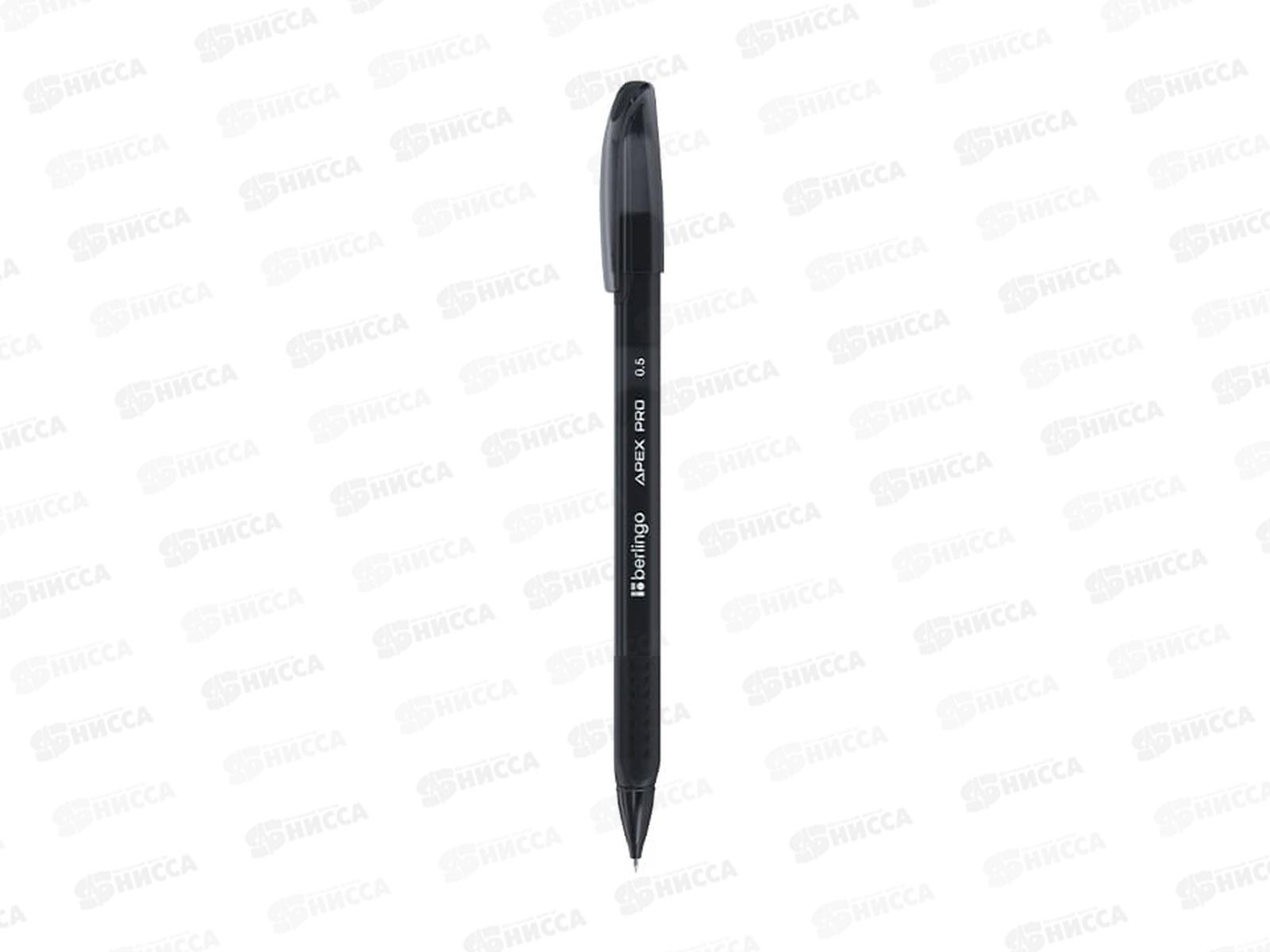 Ручка гел. Berlingo Apex Pro 0,5мм черная, CGp_50218 *12