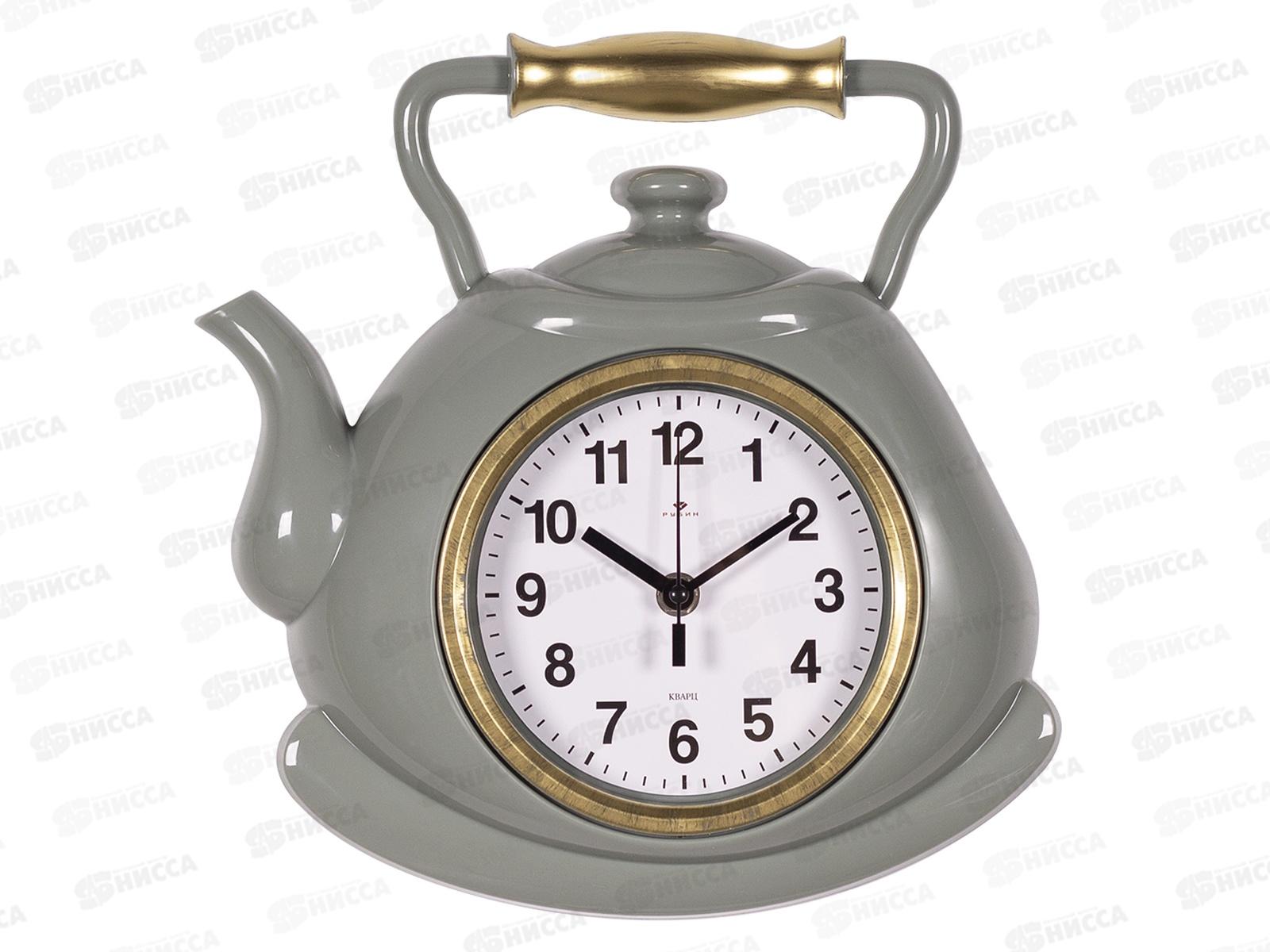 Часы &quot21 Век" 3129-004 чайник, корп оливк. с золотом "Классика" Рубин
