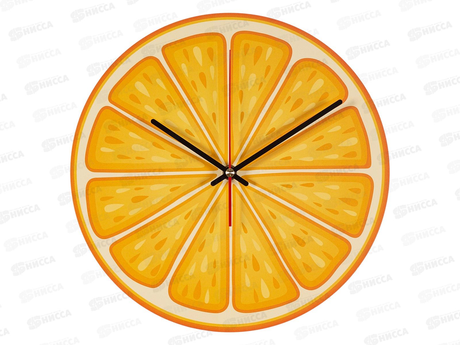 Часы настенные &quot21 Век&quot 3009-001 круглые d=30 см, &quotАпельсин&quot, Рубин