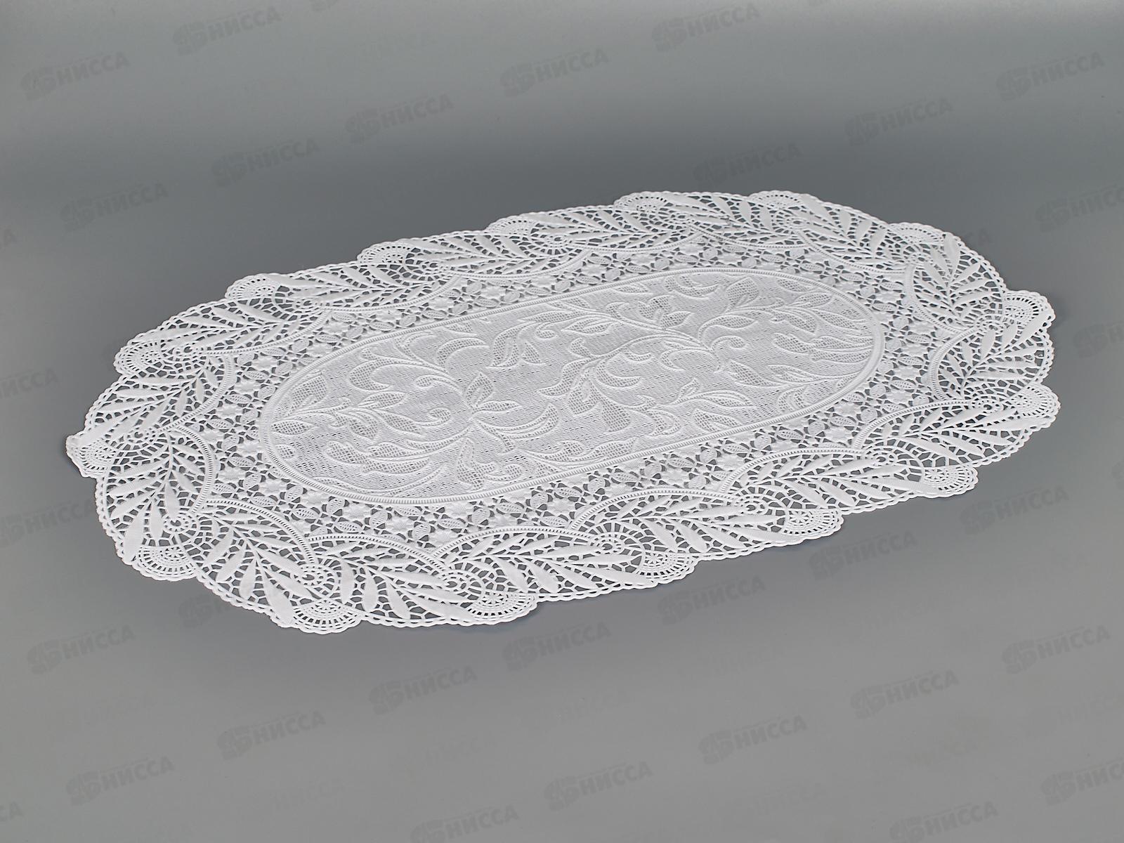 Салфетка ажурная GRACE Лейс 30*46 LO-1008U белый овал 96289 *12