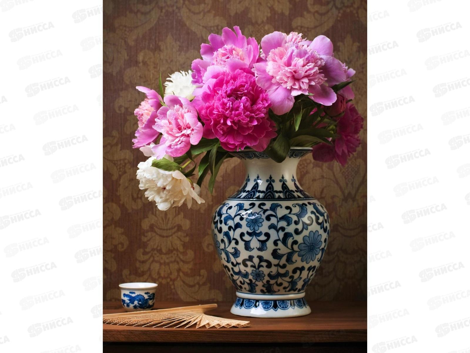 Алмазная мозаика (класс.) 30х40см Аромат пионов, НД-6411