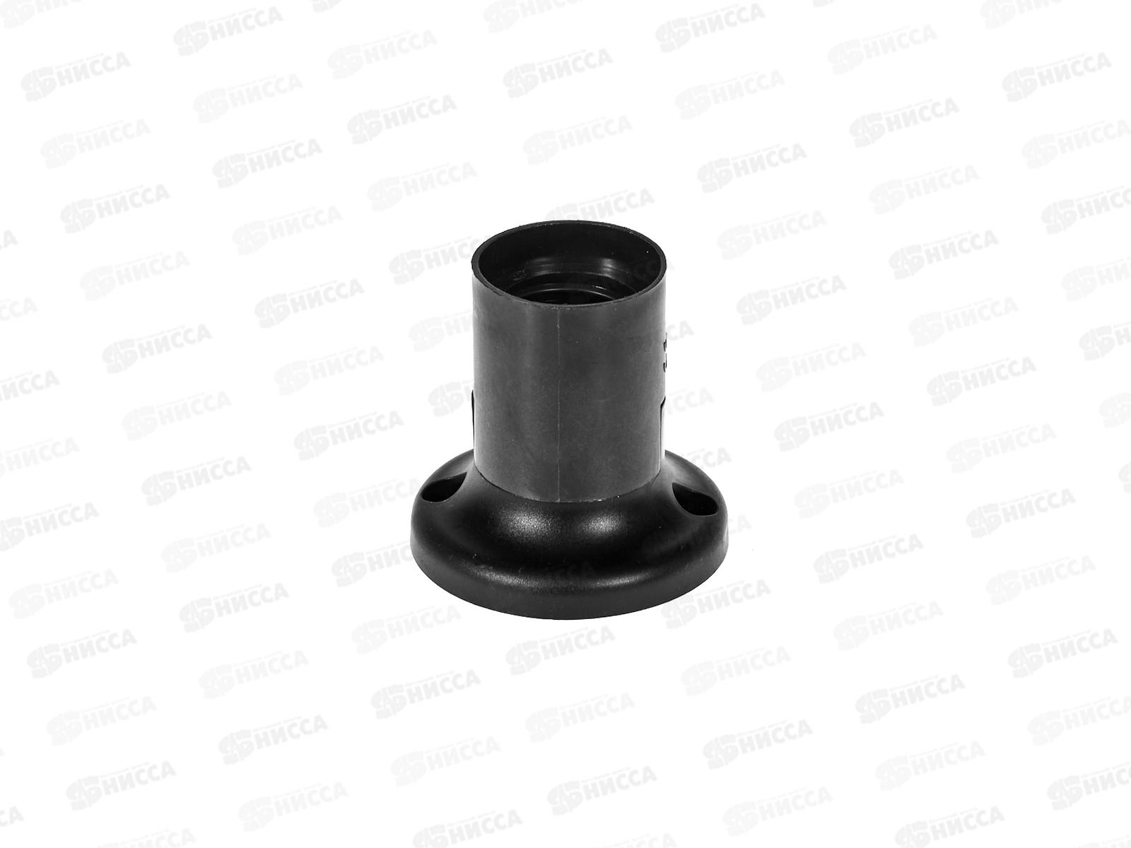 Электропатрон TDM E27 потолочный, термостойкий пластик, прямой, черный *50/200