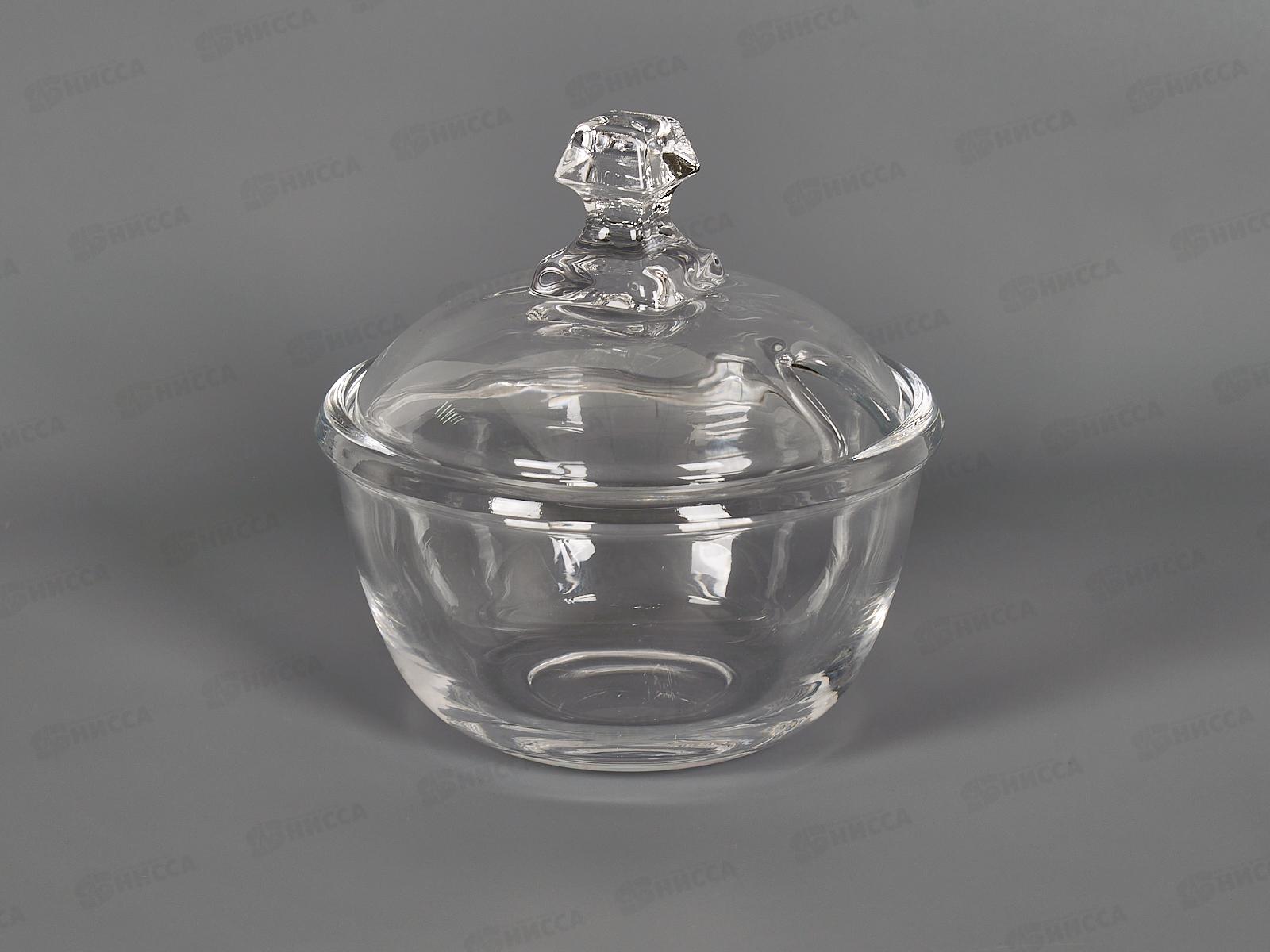 Сахарница с крышкой 12х12см (стеклянная) 9950206  *12