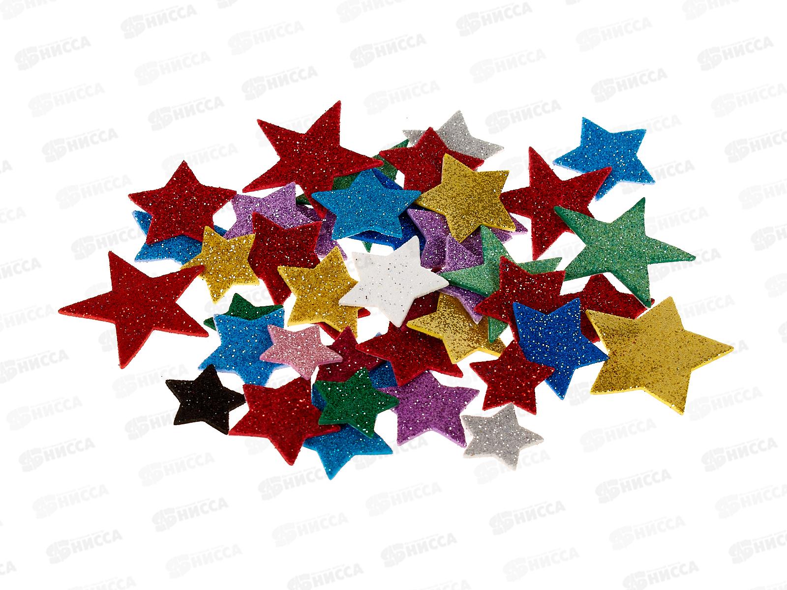 Заготовка д/декор.MAZARI Звездочки,на клеевом слое,асс,М-20118