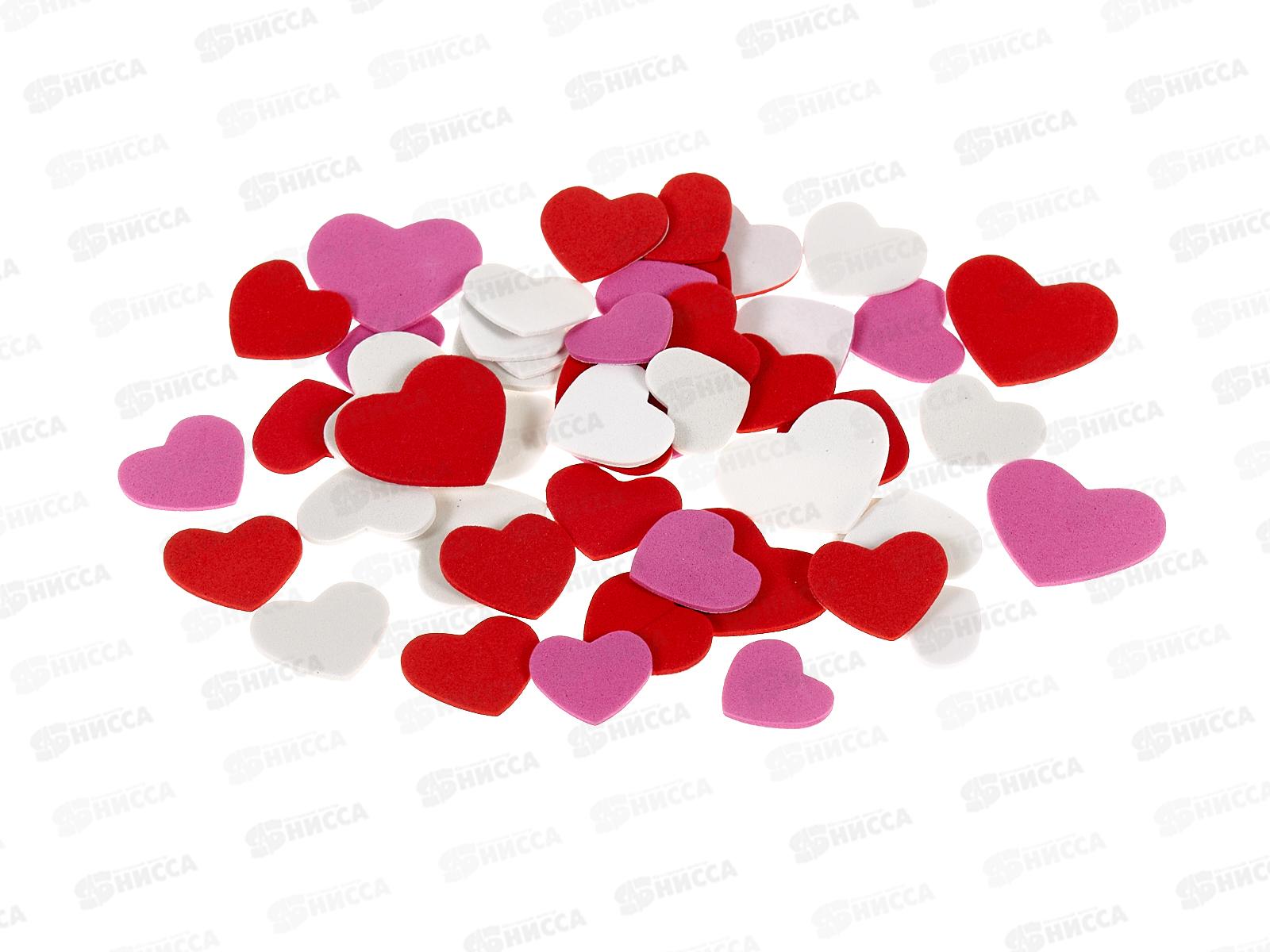 Заготовка д/декор.MAZARI Сердечки,на клеевом слое,асс,М-20120