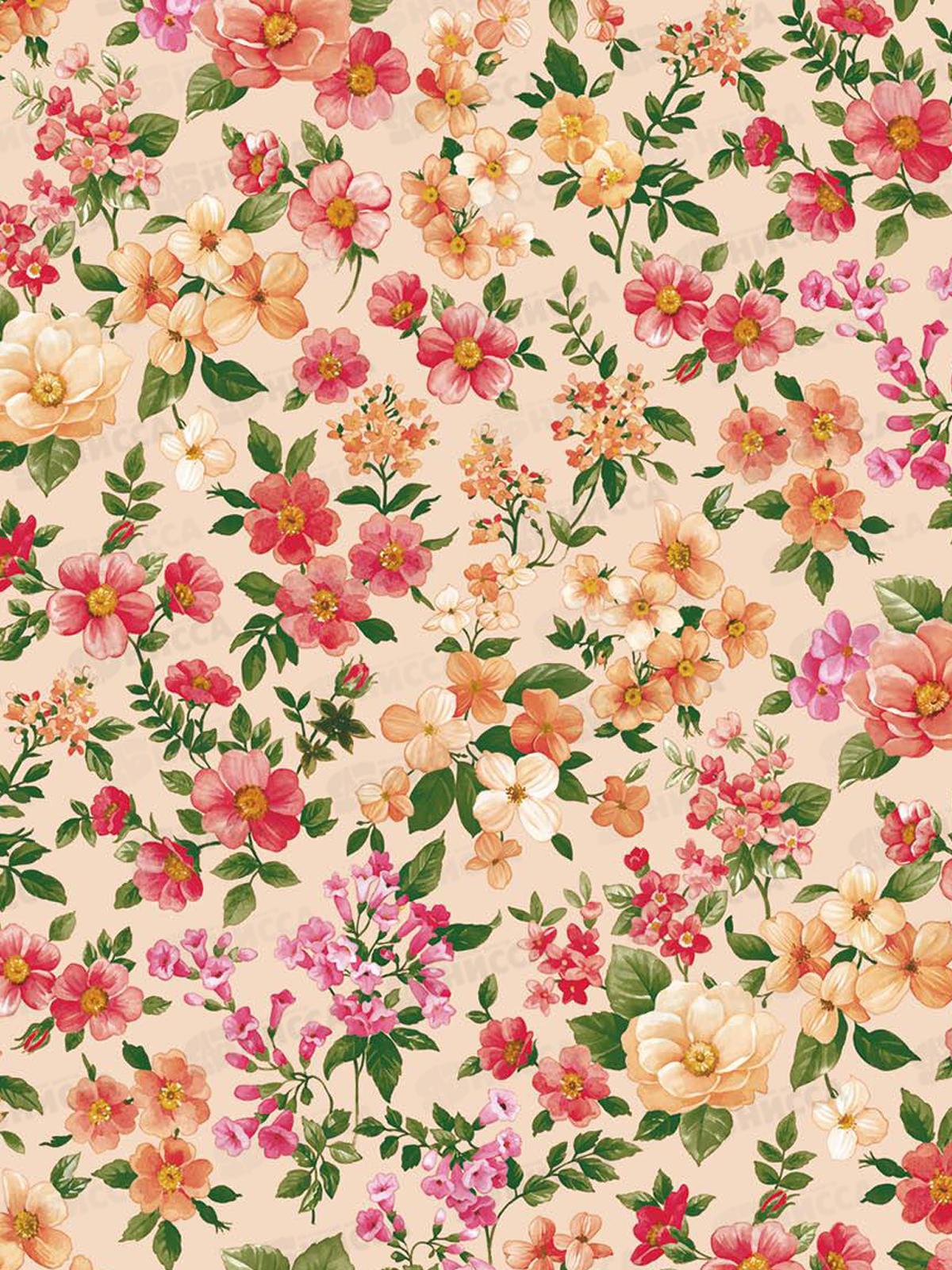 Клеенка на нетканой основе ДЕКОРАМА 1,4*20м 218А цветы беж