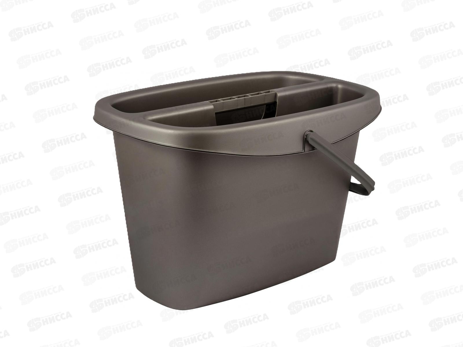 Ведро 13л прямоугольное со свтавкой Step антрацит  SV5003АНТ *14