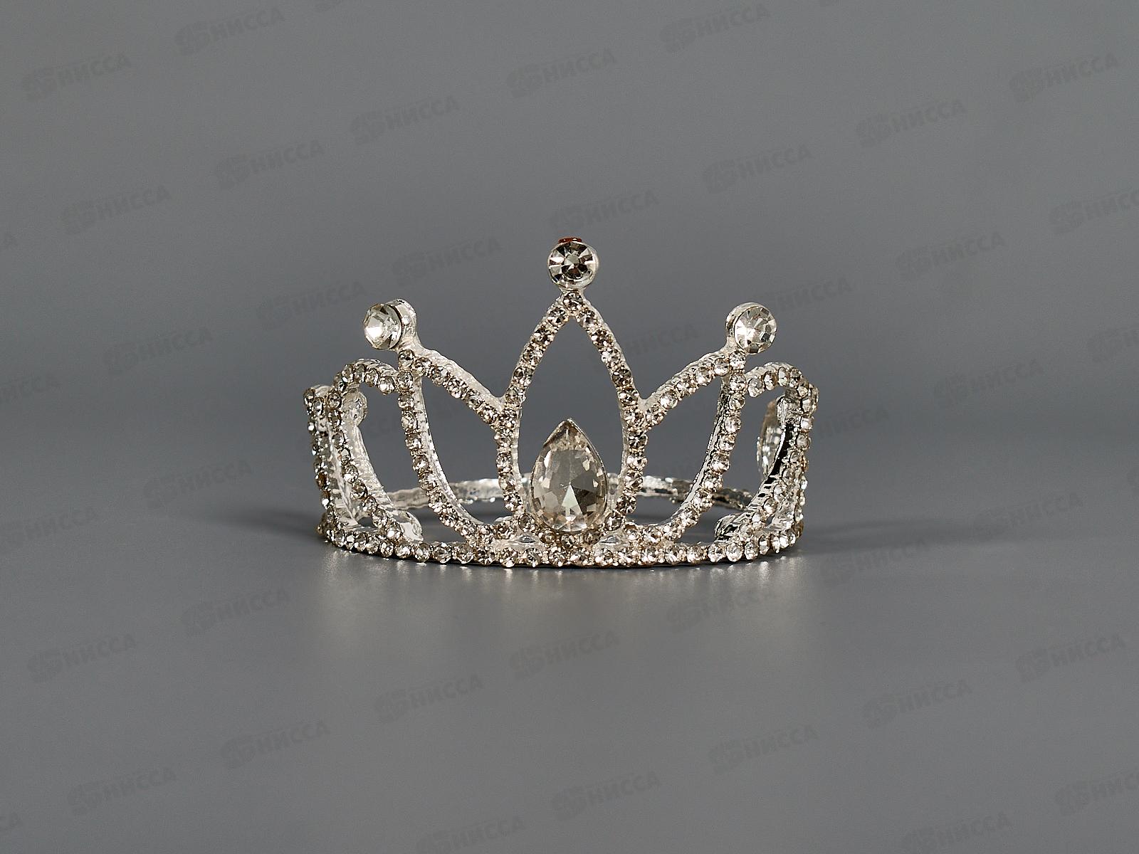 Корона для волос стразы камень №10028