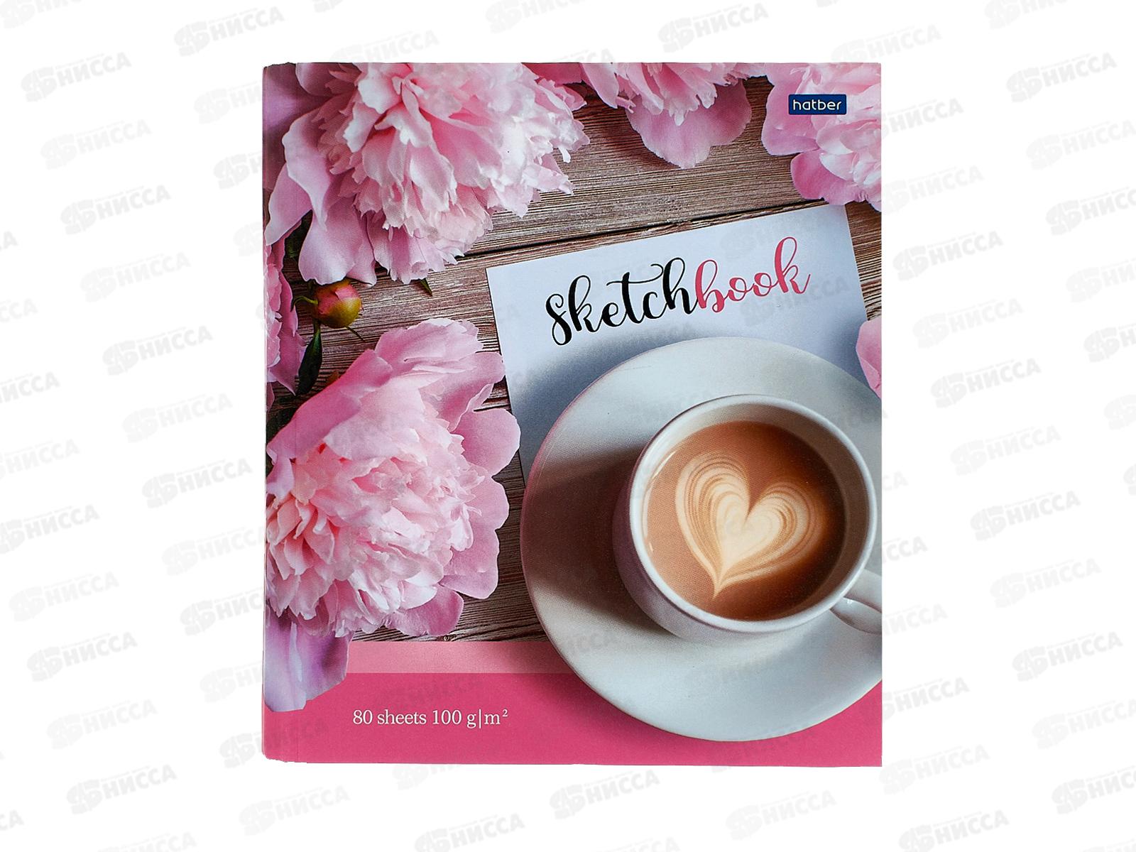 Скетчбук Hatber 165*200мм 80л Нежные пионы, 31549 *35